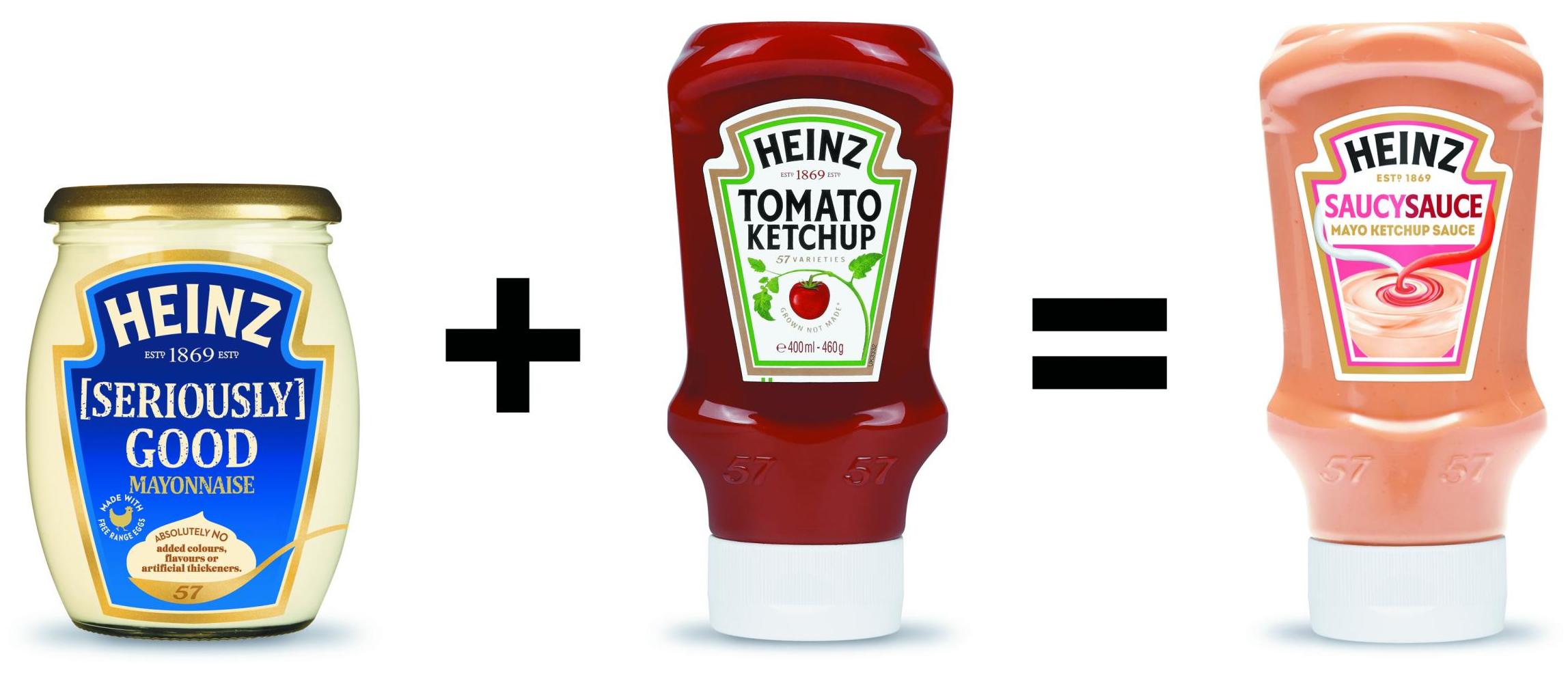 ‘Heinz Saucy Sauce’ is a combination of mayonnaise and ketchup