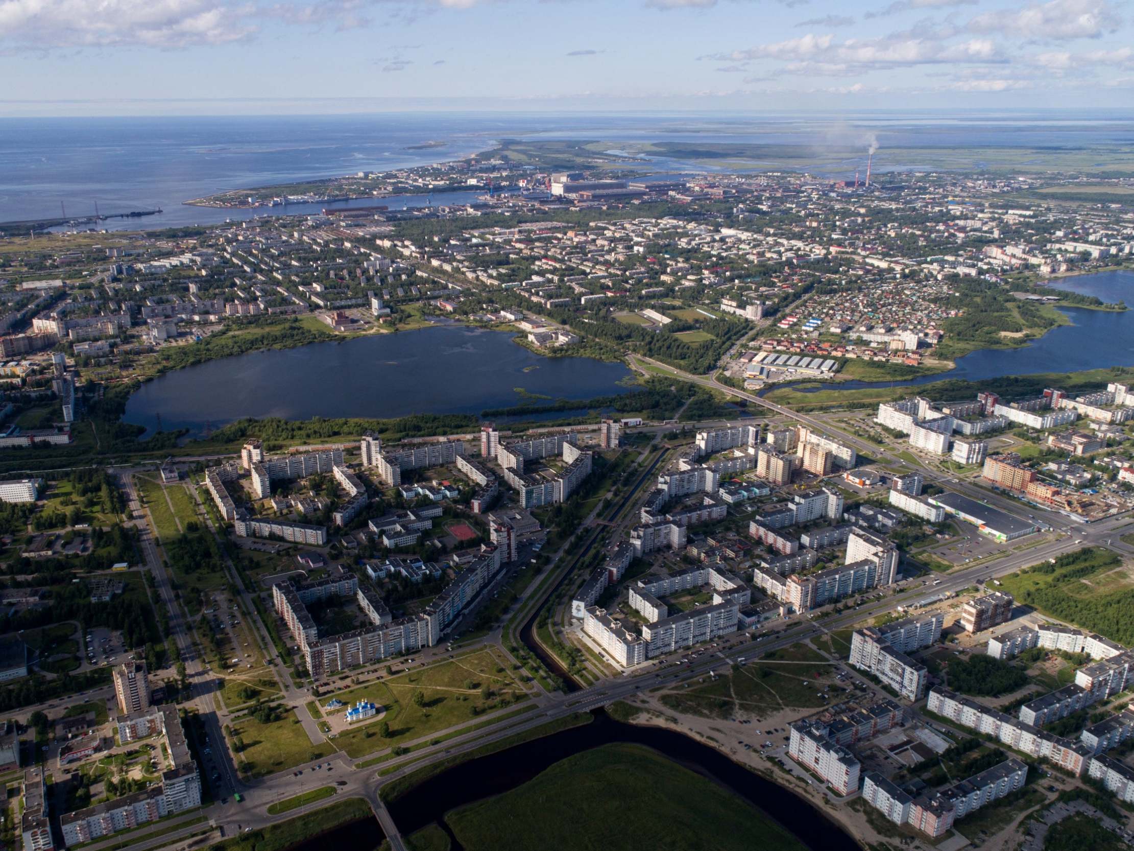 Residents living near city of Severodvinsk (pictured) are said to be buying iodine pills to combat radiation effects after explosion killed five at military site