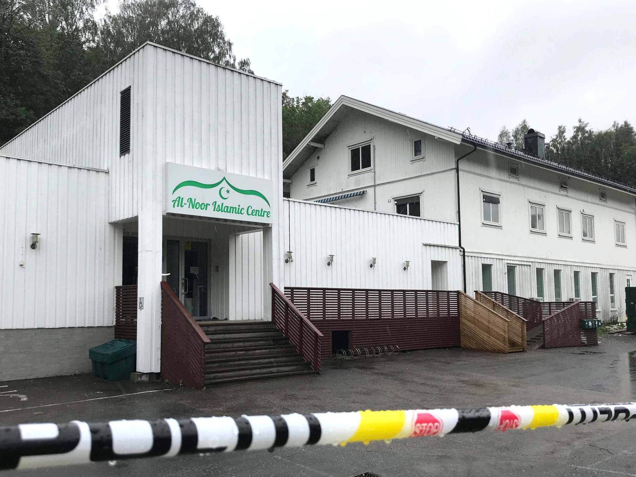 The al-Noor Islamic Centre mosque in Sandvika, Norway on 11 August