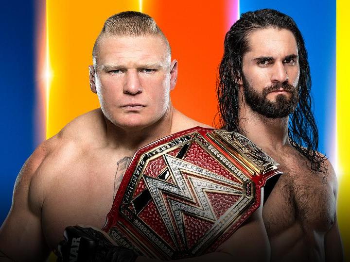 Brock Lesnar defends his title against Seth Rollins