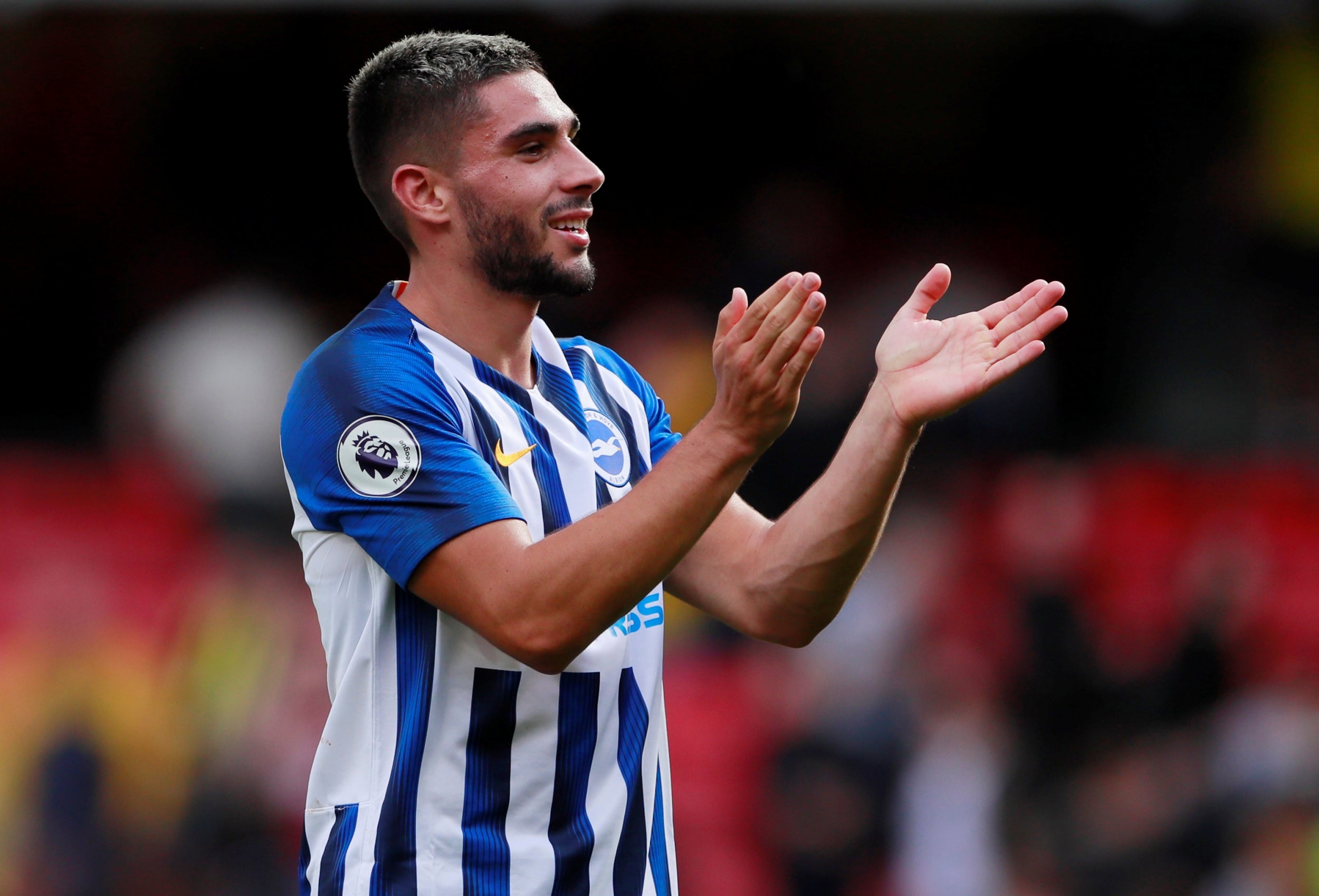 Neal Maupay celebrates after Brighton defeat Watford (Reuters)