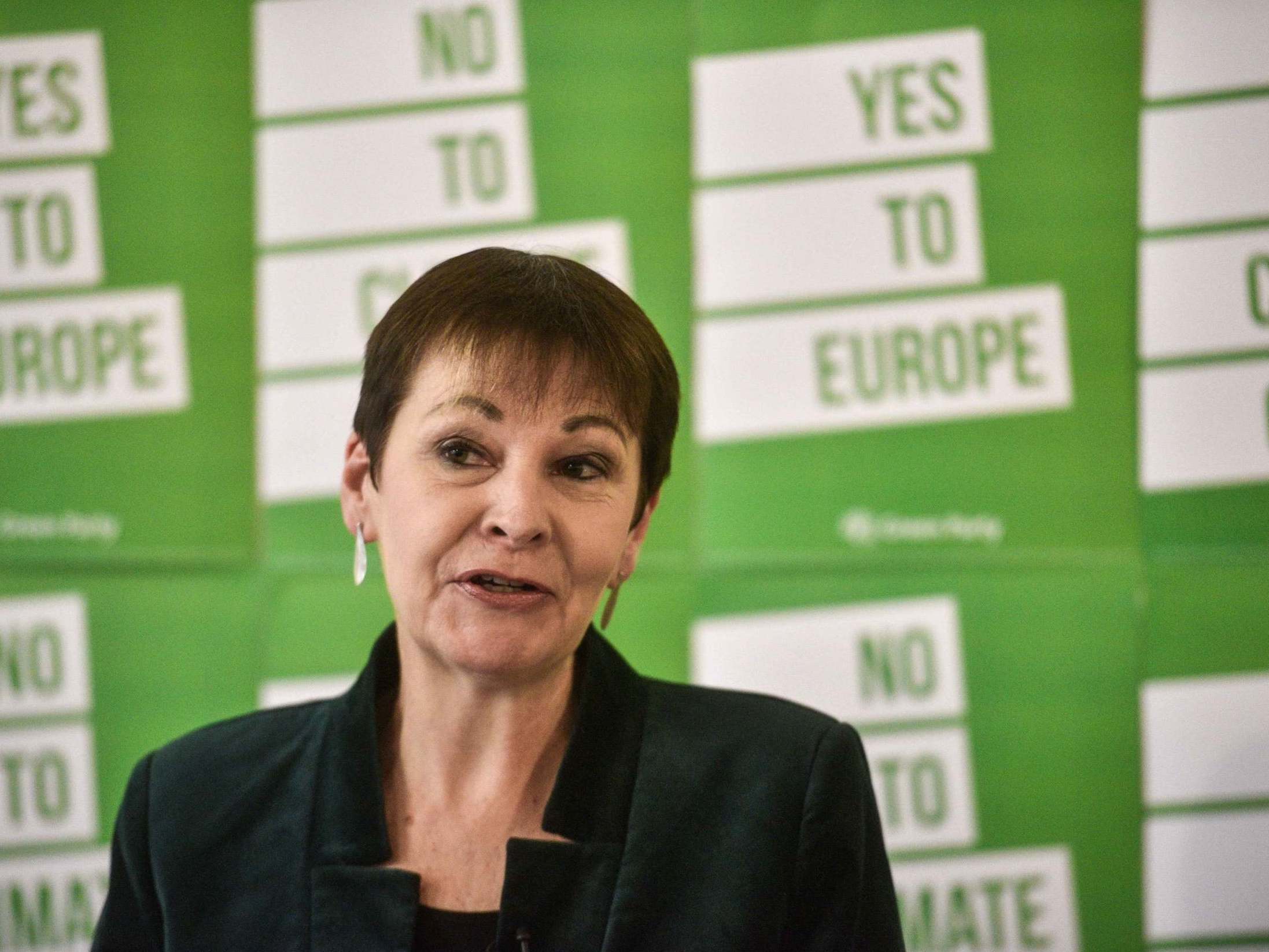 Caroline Lucas speaks in London