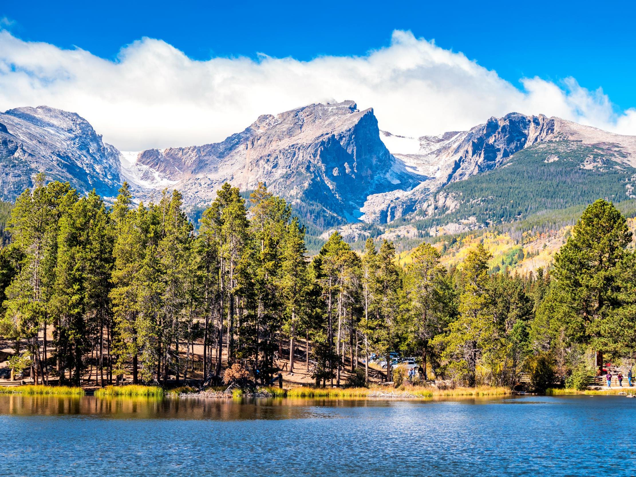 Plastic shards, beads and fibres were found in the most remote sites in Rocky Mountain National Park (pictured)