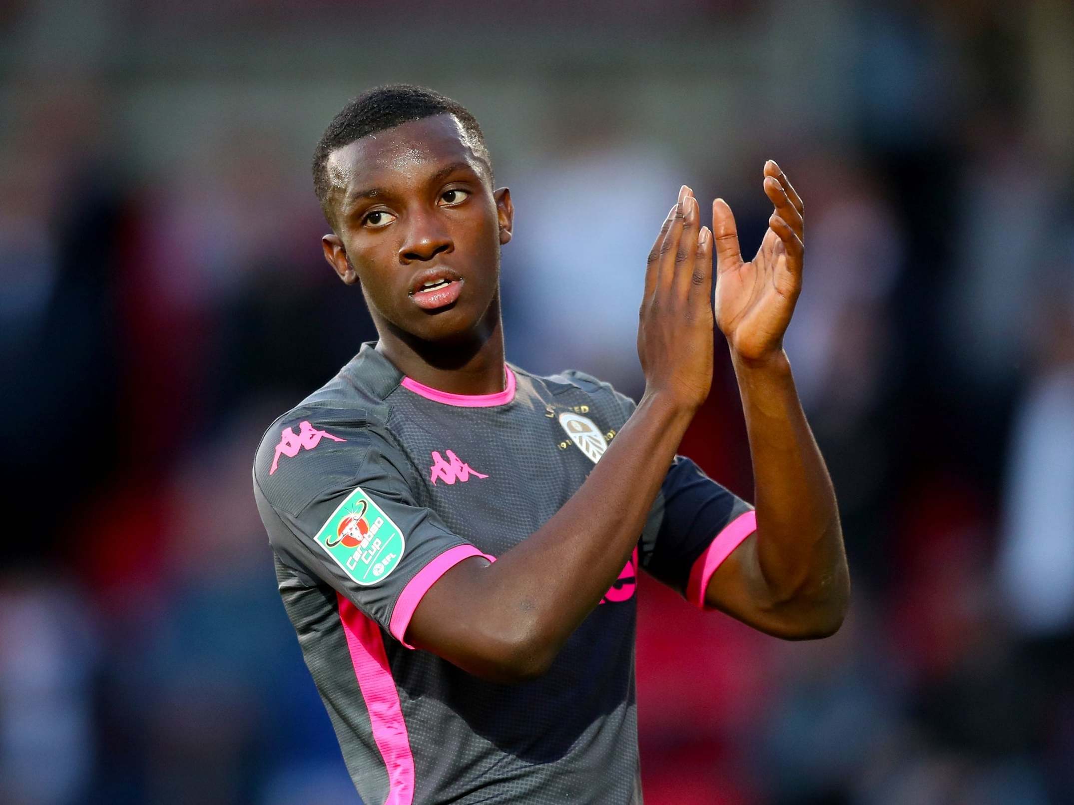 Eddie Nketiah announced his arrival at Leeds in style against Salford City