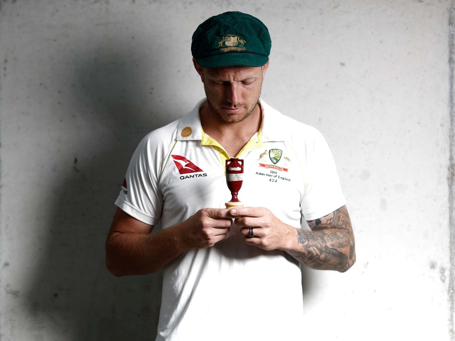 James Pattinson of Australia poses