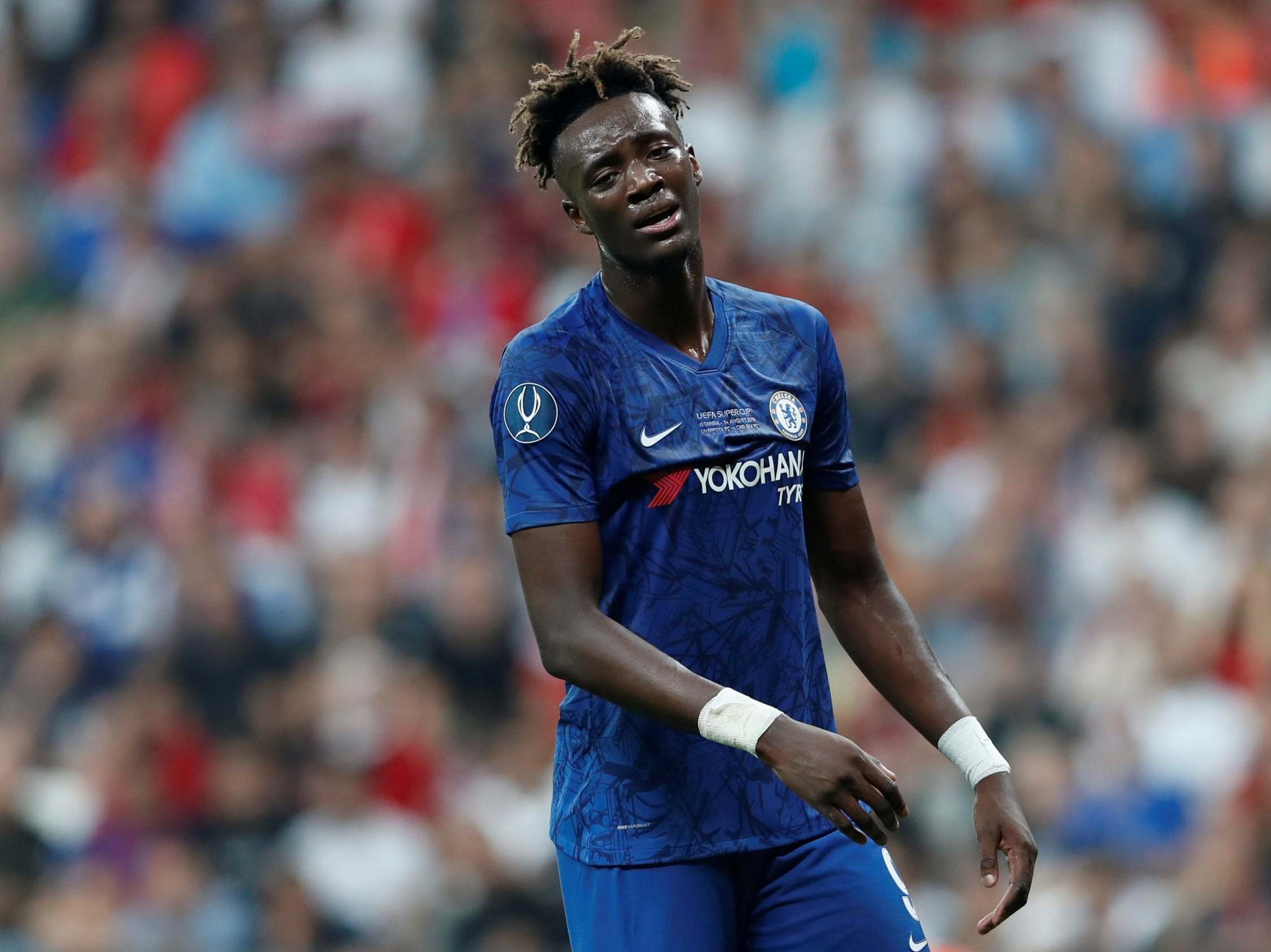 Tammy Abraham received racially-abusive messages on Twitter after Chelsea's Uefa Super Cup defeat