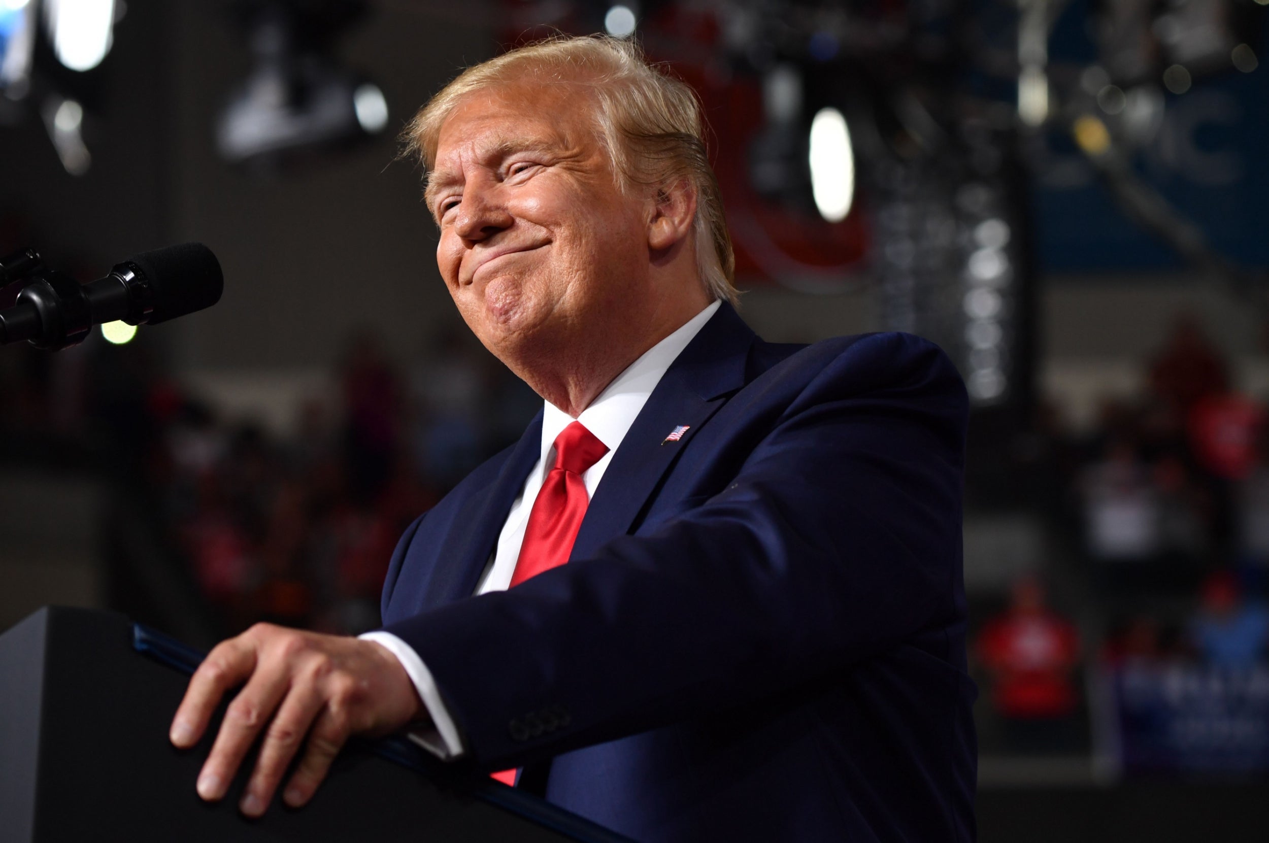 Donald Trump speaks during a "Keep America Great" campaign rally