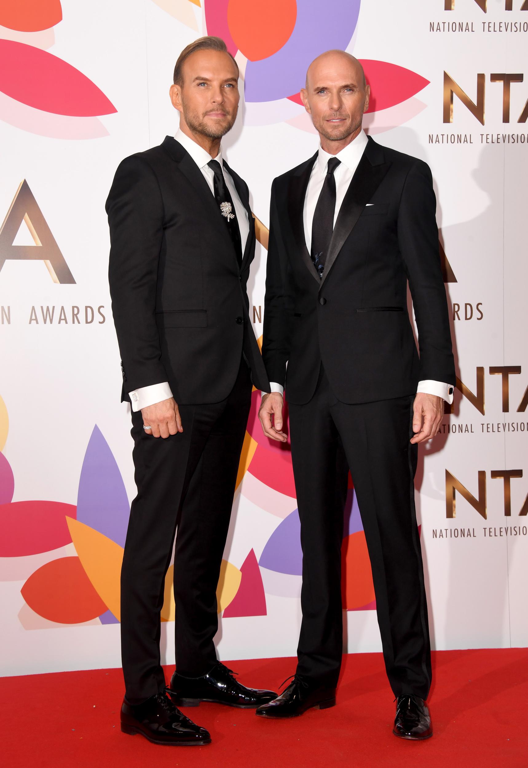 Matt Goss and Luke Goss during the National Television Awards held at The O2 Arena on January 22, 2019 in London, England.