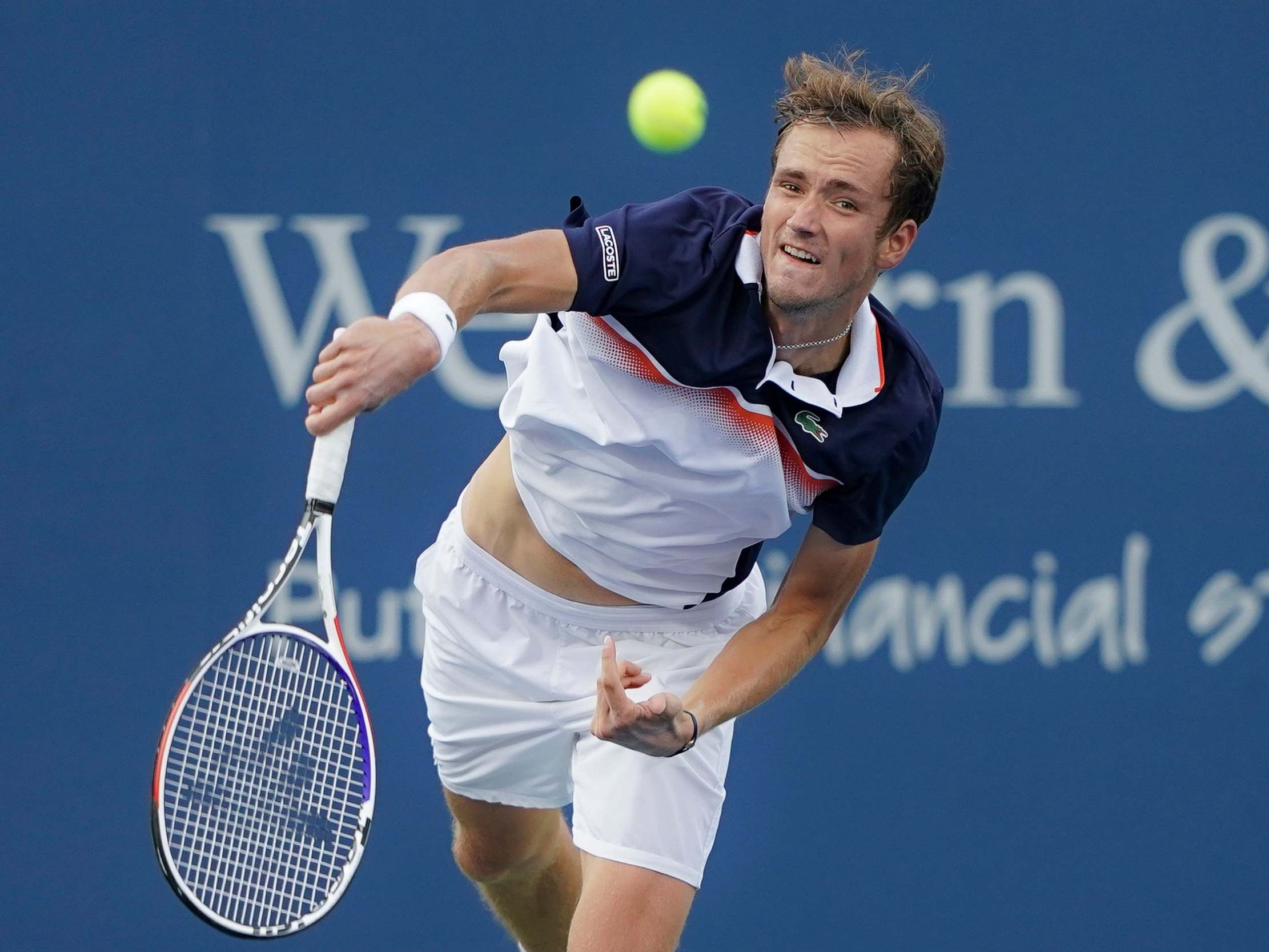 Daniil Medvedev went for broke on his second serves