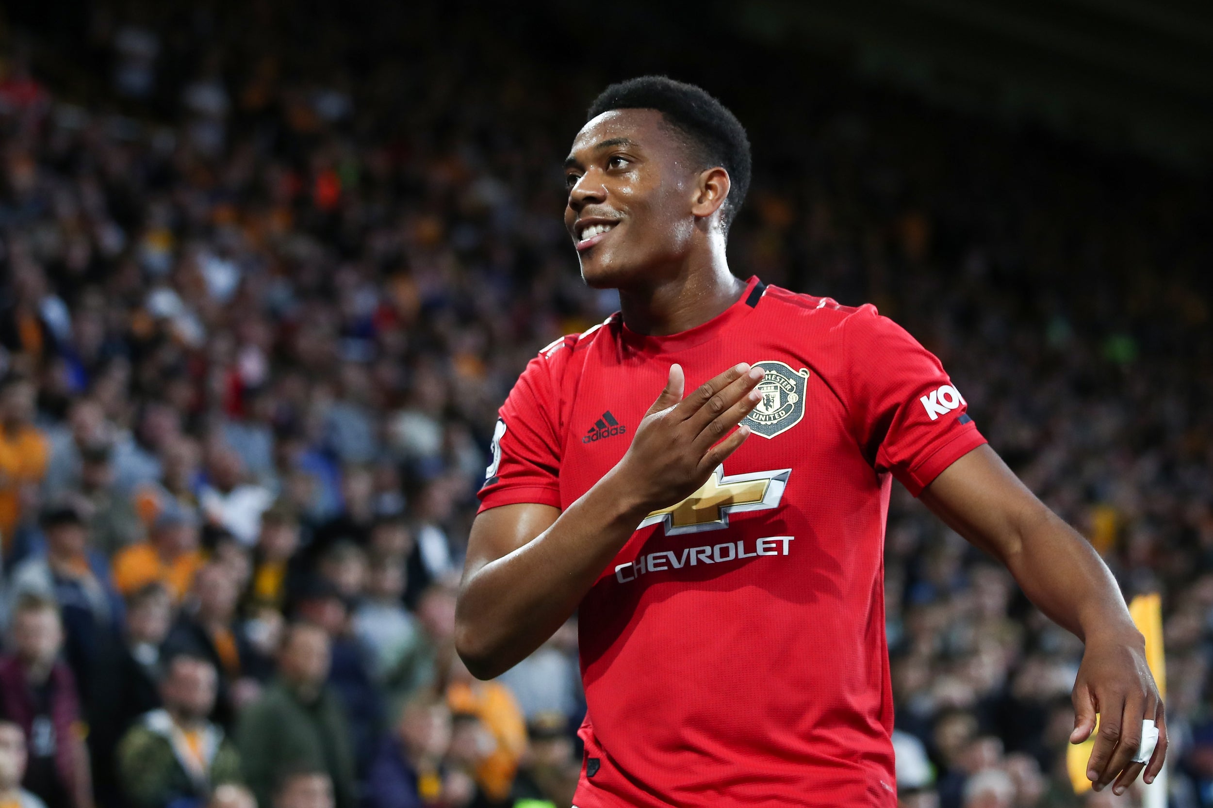 Martial celebrates his opener (Getty)