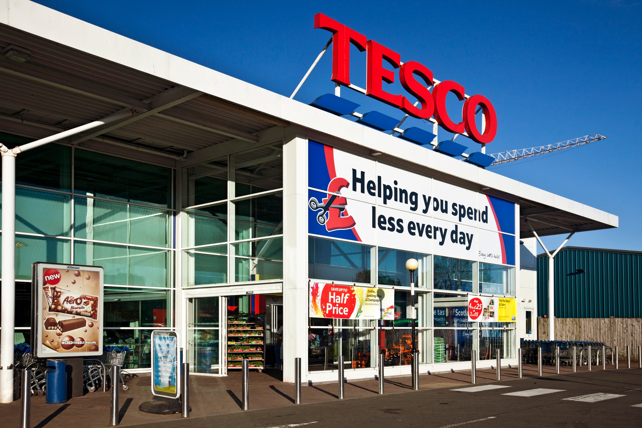 Entrance to a Tesco Superstore in Scotland