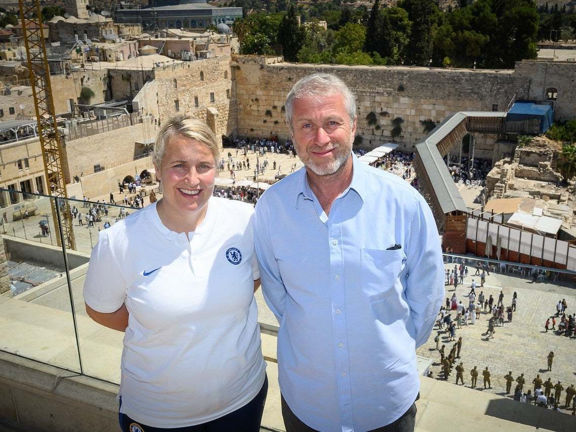 Emma Hayes meets Roman Abramovich in Jerusalem