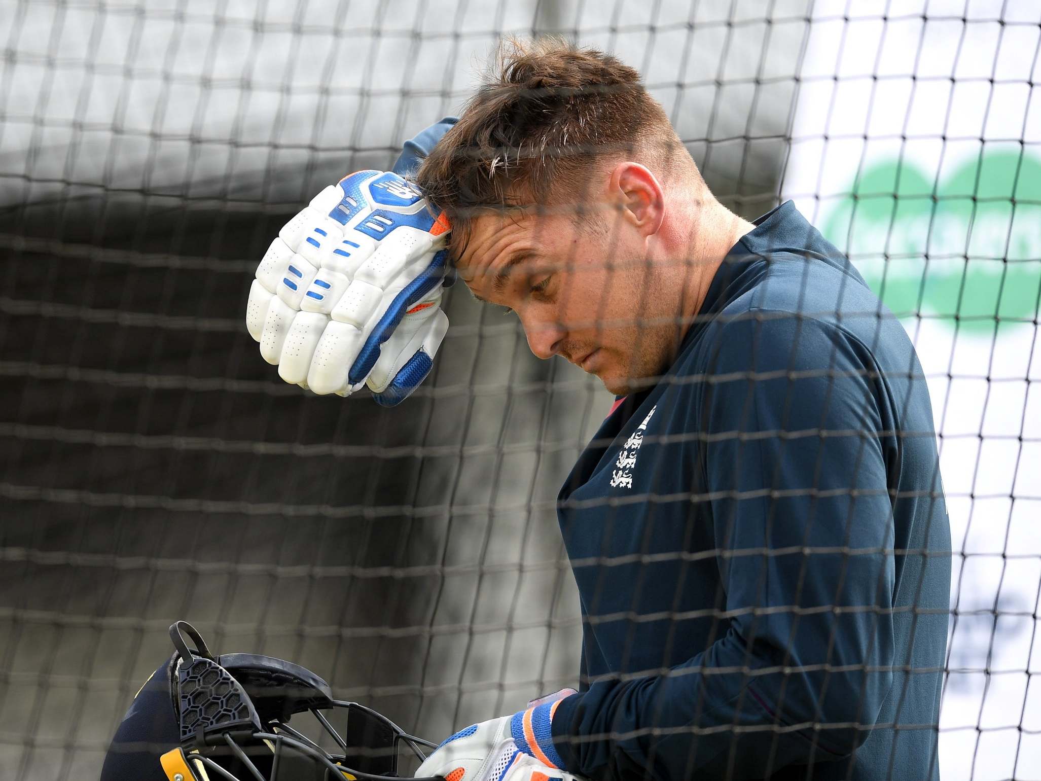 Jason Roy was hit on the helmet during practice