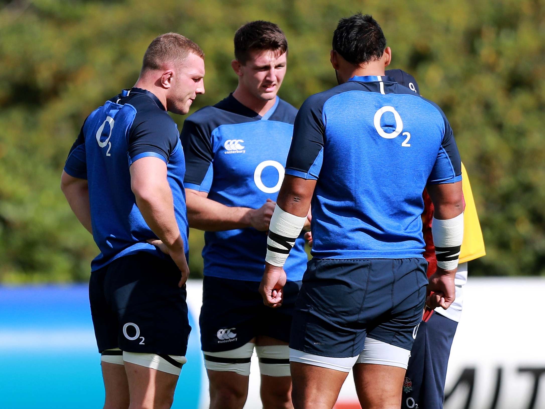 Sam Underhill (left) and Tom Curry (centre) will play together for the first time