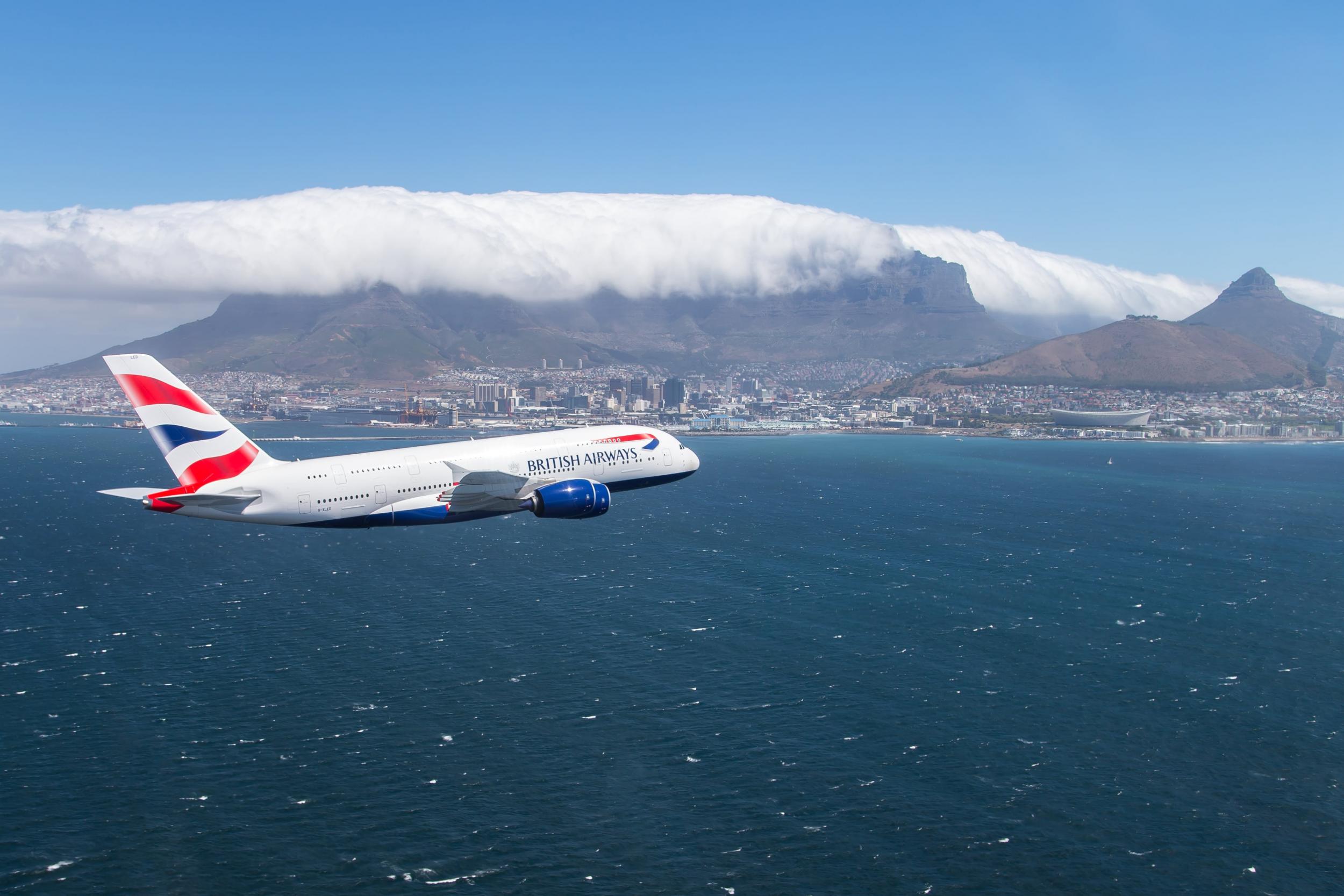 The British Airways A380 aircraft