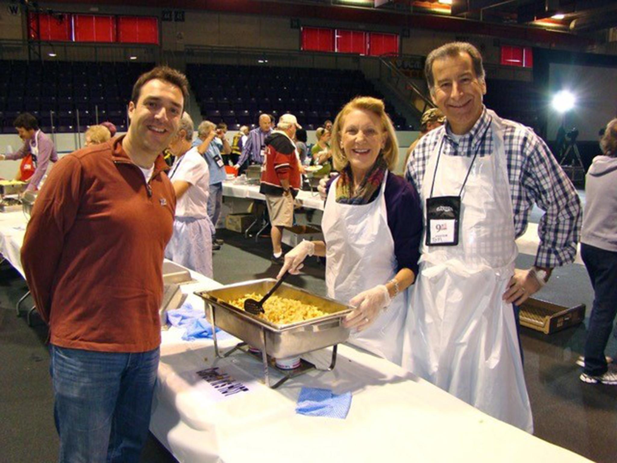 Bass and her husband at the Give Back Breakfast (Beverley Bass/American Airlines)