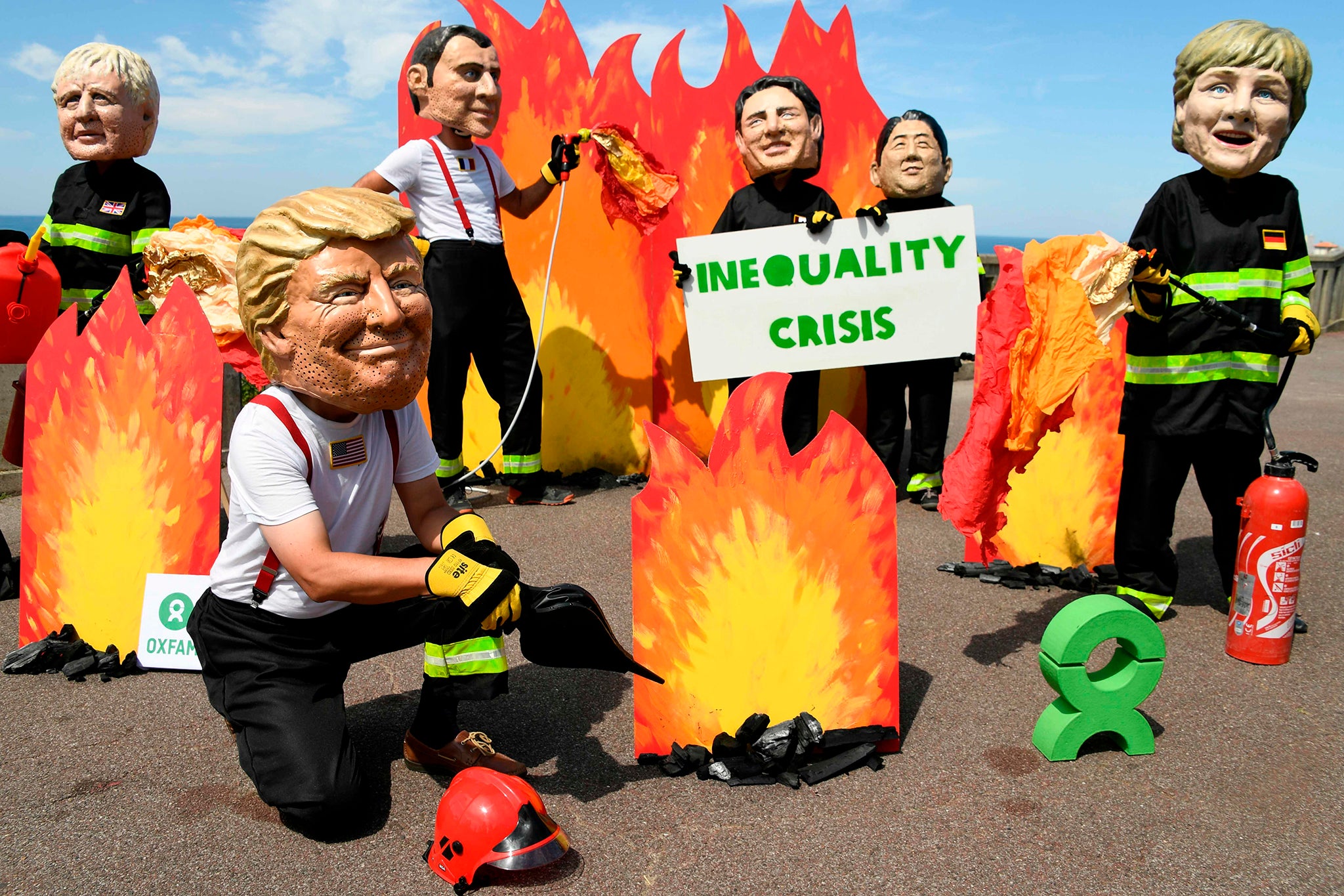 Anti-poverty demonstrators in Biarritz