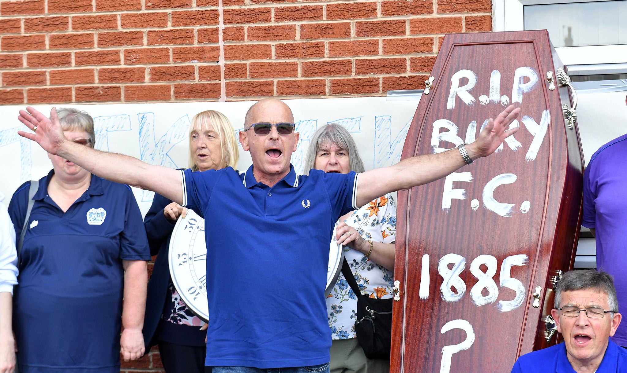 Bury fans protest