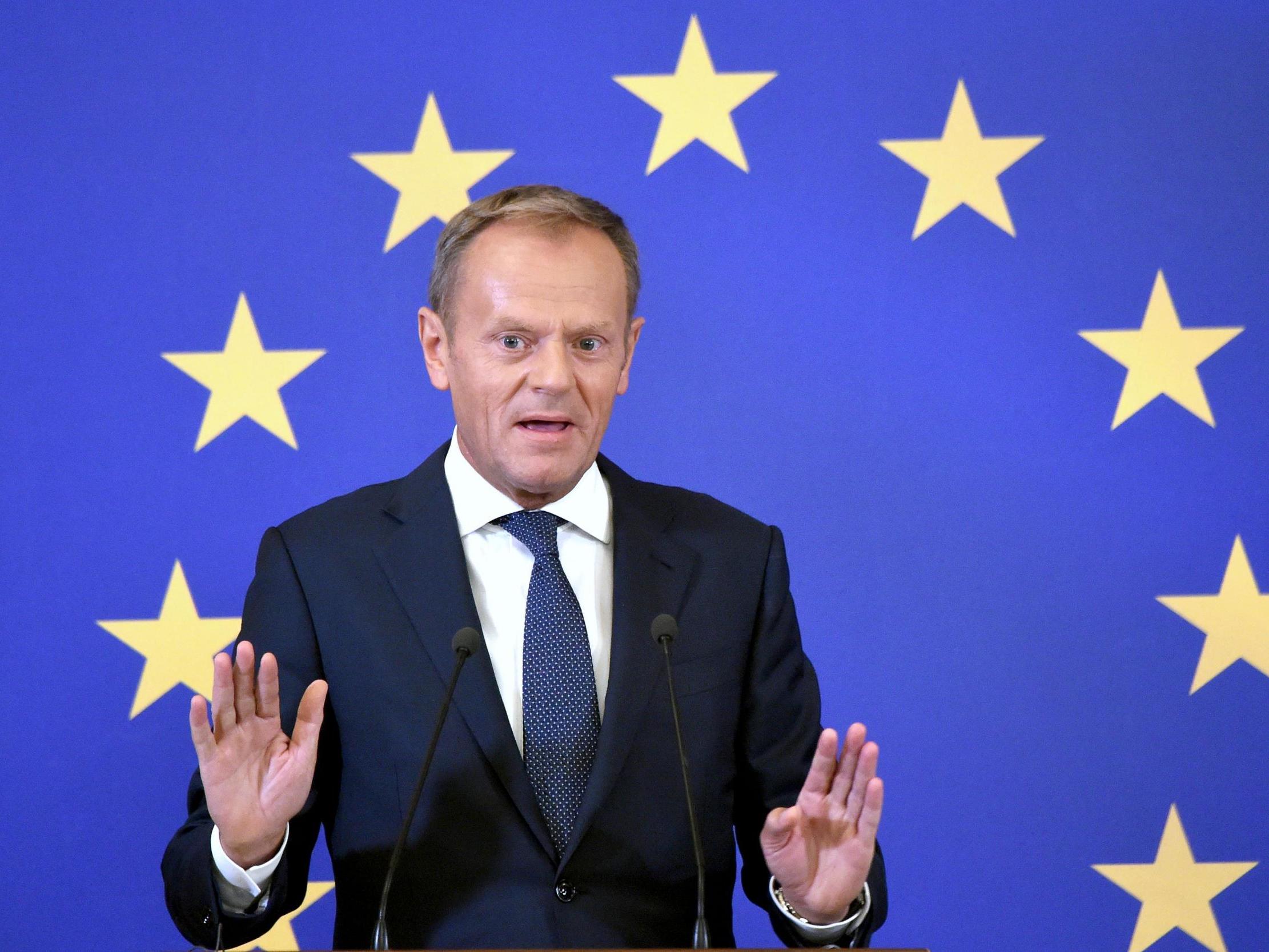 Donald Tusk has warned Boris Johnson he will not cooperate on a no-deal Brexit