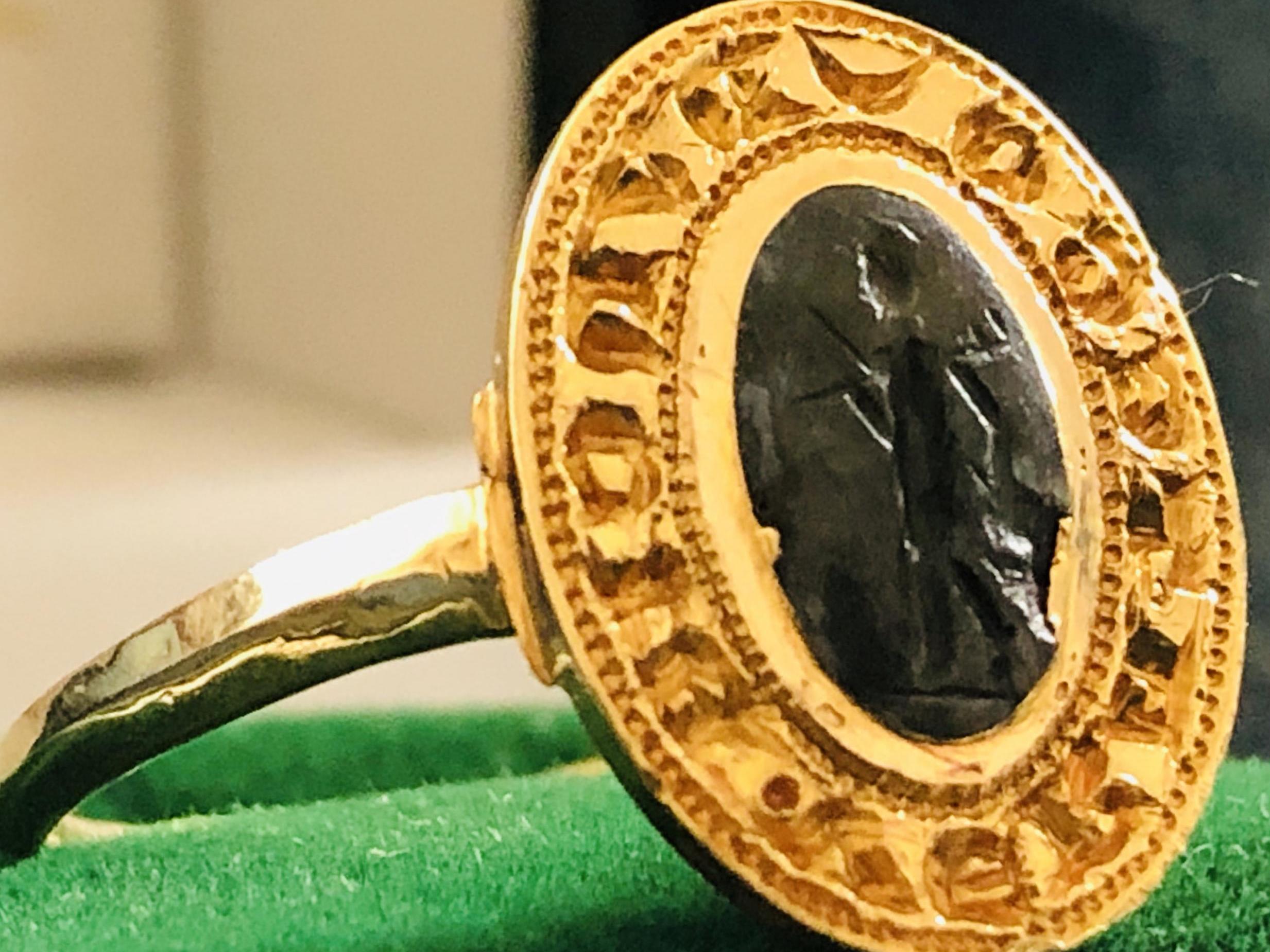 Metal detectorist Tom Clark, 81, discovered a ring he found on farmland near Aylesbury in 1979 is a rare fourteenth century gold ring worth up to £10,000.