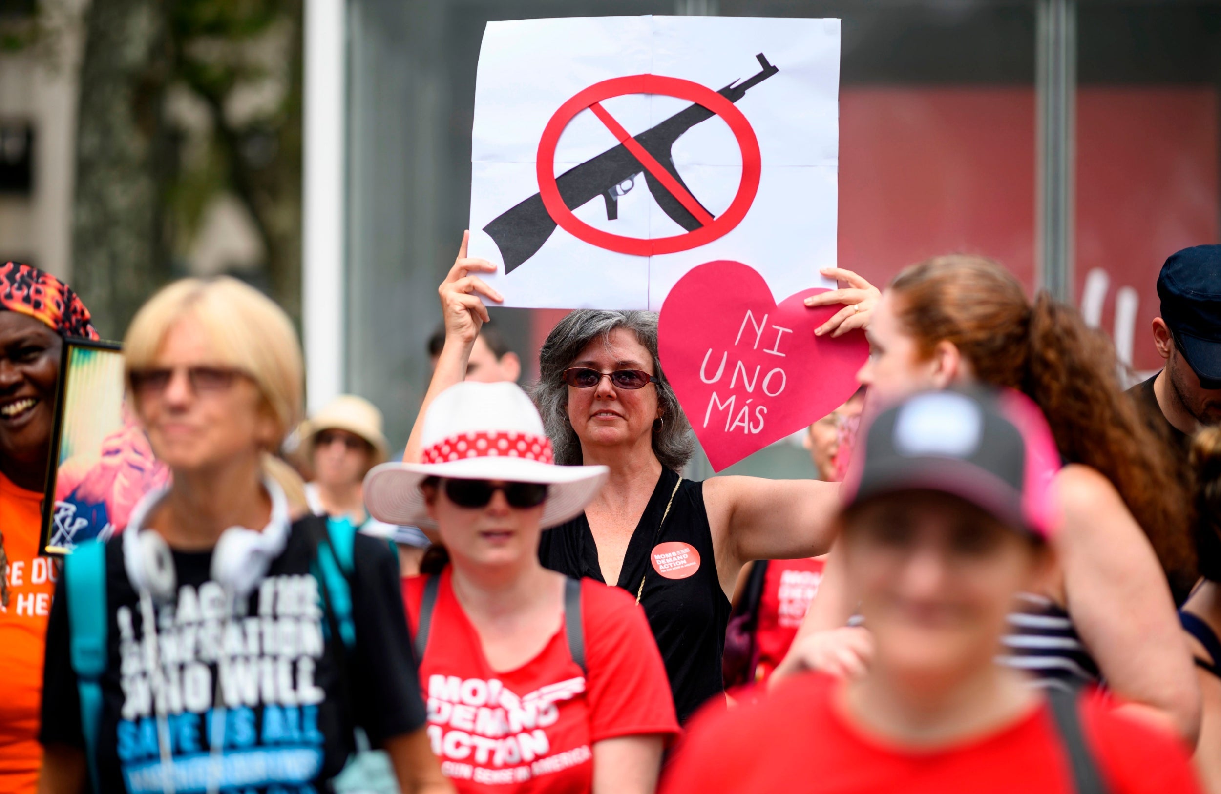 A gun control rally in New York