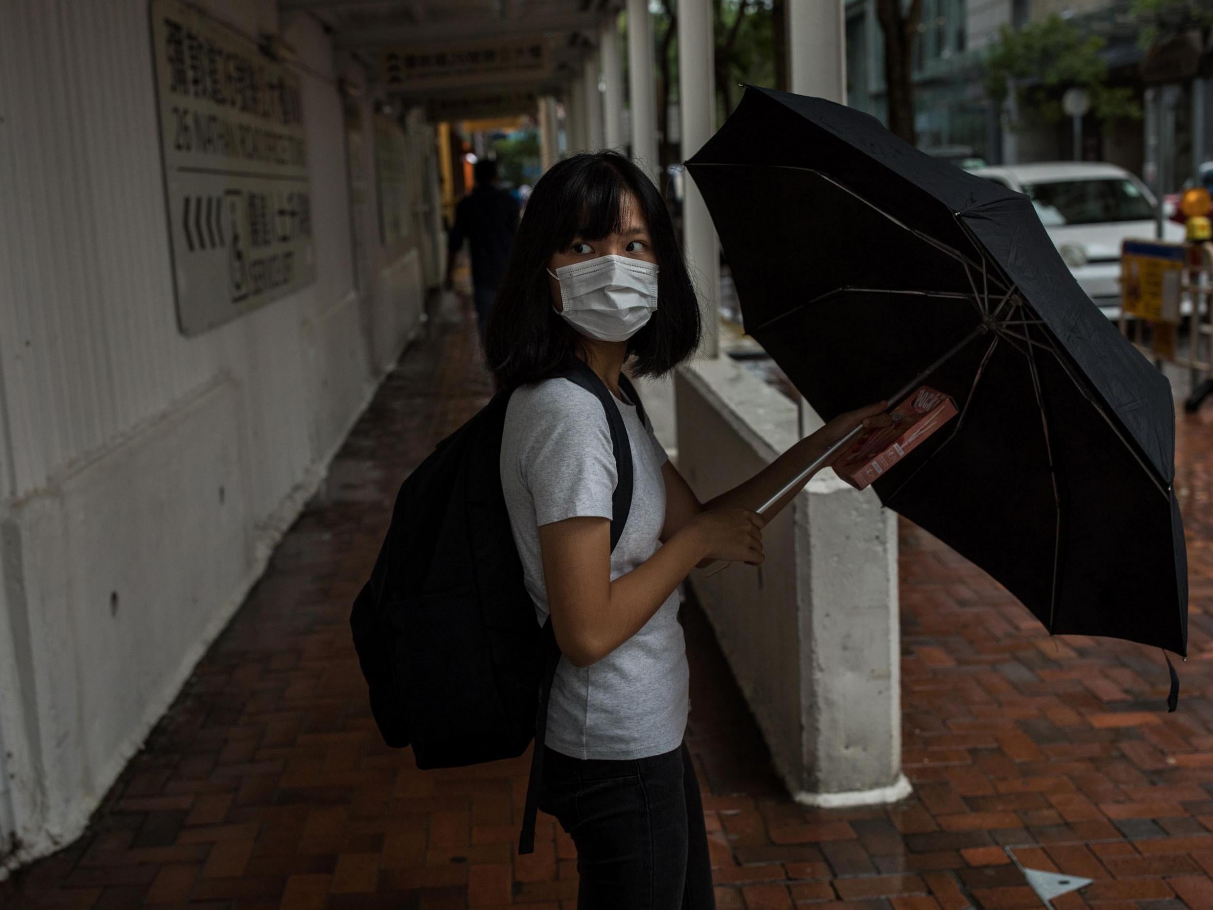 Gigi is one of tens of thousands of young students taking to the street, but she mostly travels alone