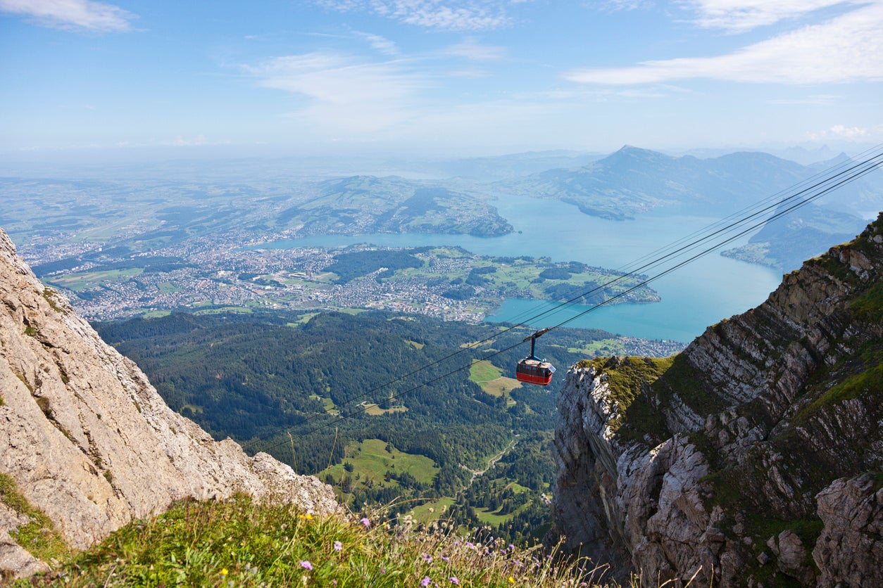 Head up Mt Pilatus via cable car (Getty/iStockphoto)