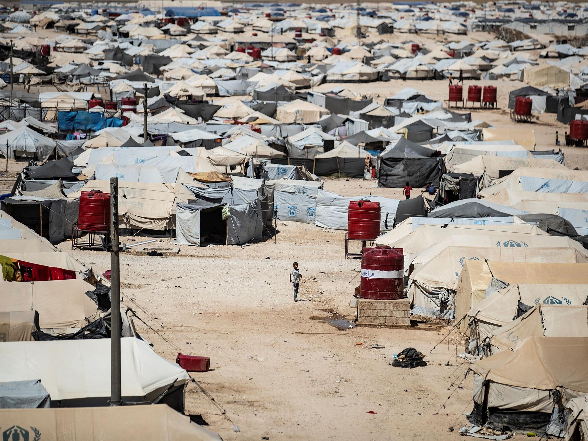 Al-Hol camp in al-Hasakeh governorate in northeastern Syria, where Begum was previously held (AFP/Getty)