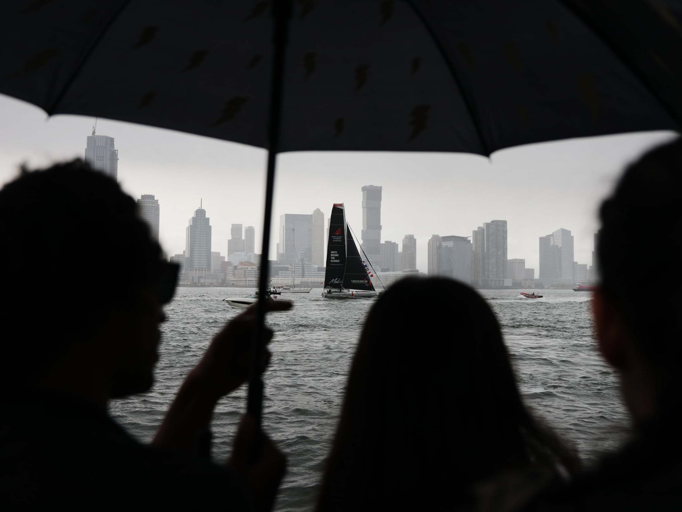 The yacht Ms Thunberg traveled on, shortly before docking in New York City