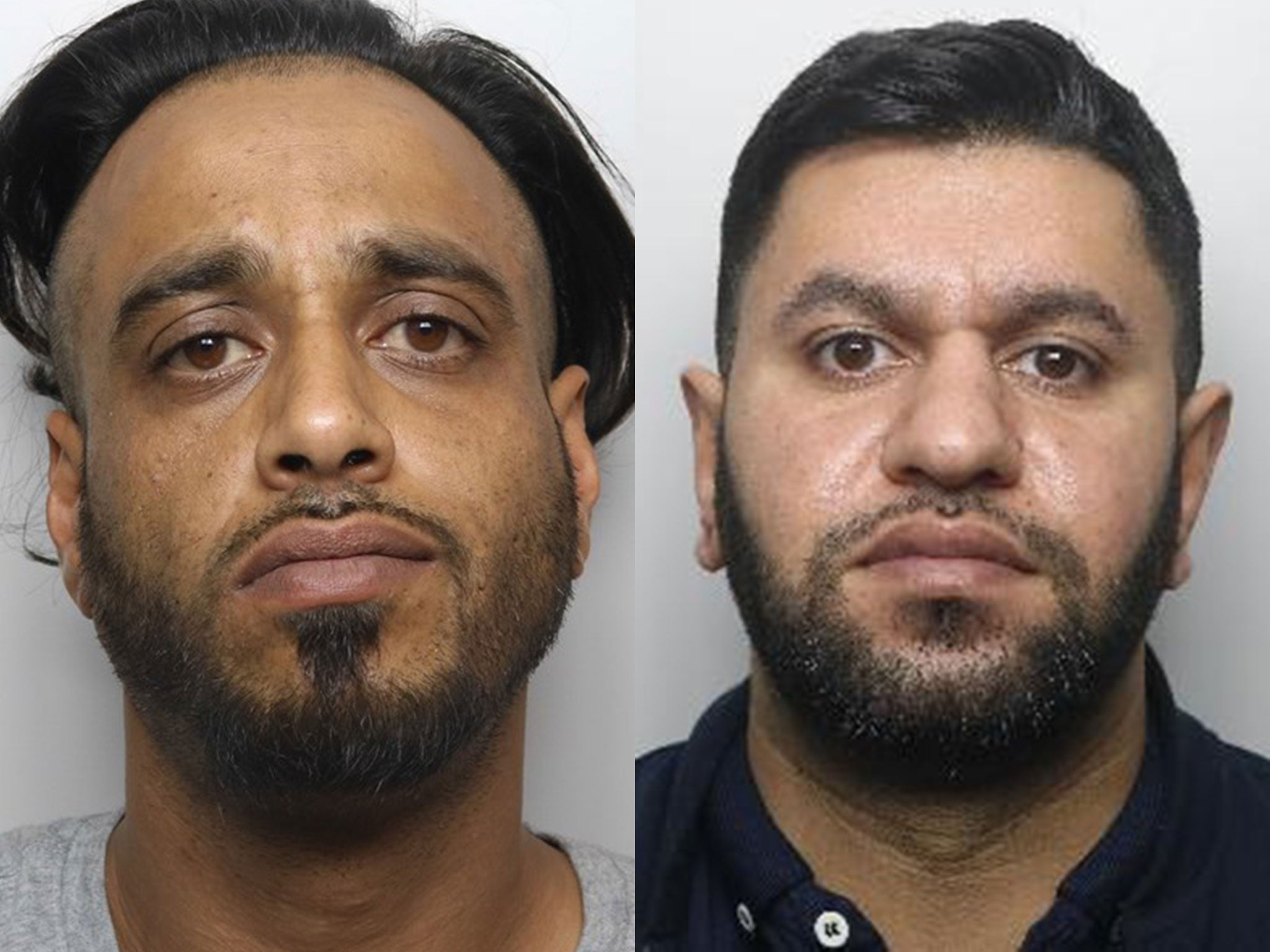 Sharaz Hussain (L) and Masaued Malik (R) were among five men jailed on 30 August for sexually abusing girls in Rotherham