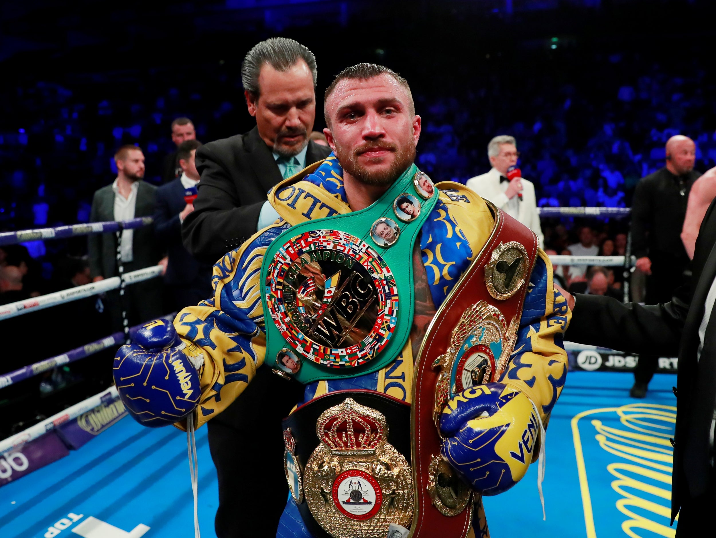 Lomachenko is now the WBC, WBA and WBO lightweight champion (Reuters)