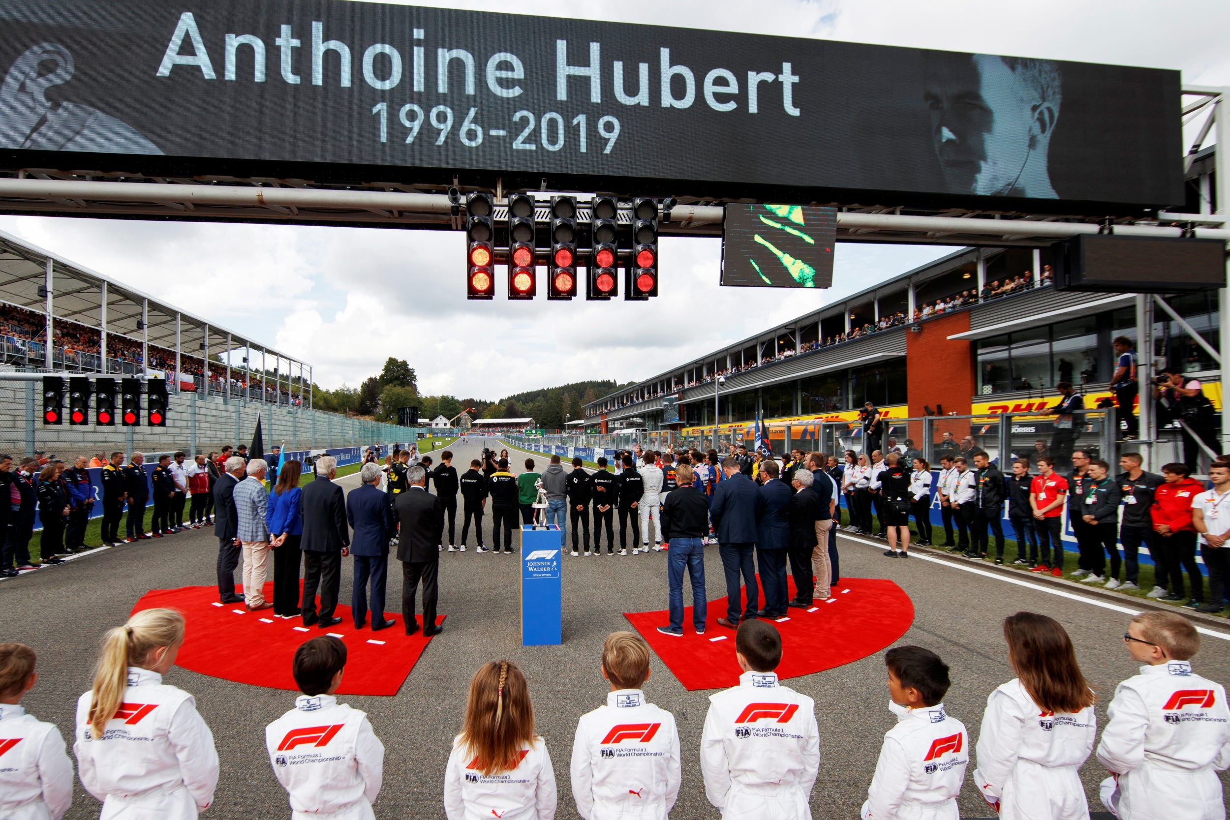 F1 paid tribute to Hubert before Sunday's race (Reuters)