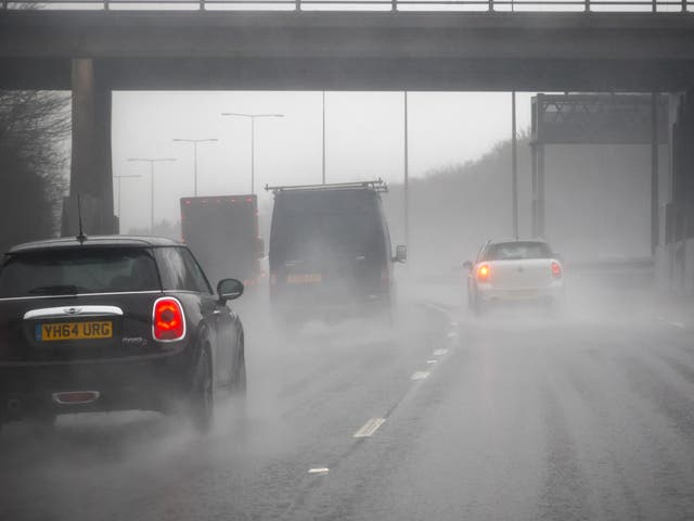 Driving conditions could be impeded in Northern Ireland and Scotland by rain and wind