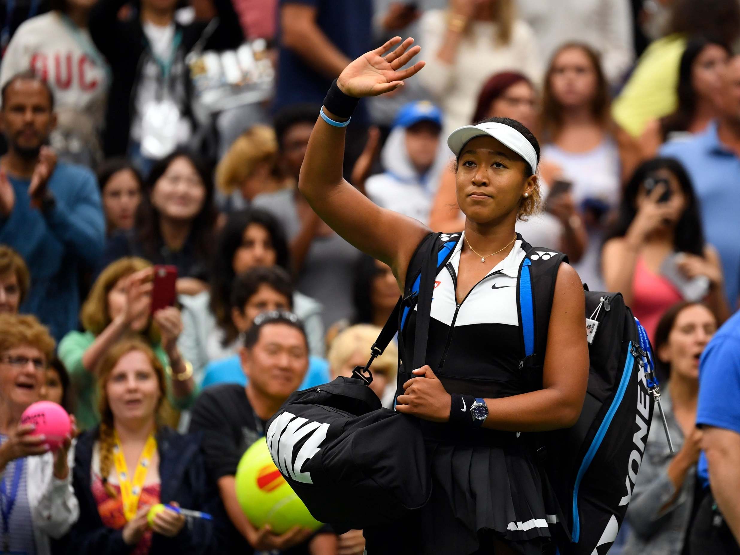 Osaka waves goodbye to the US Open fans