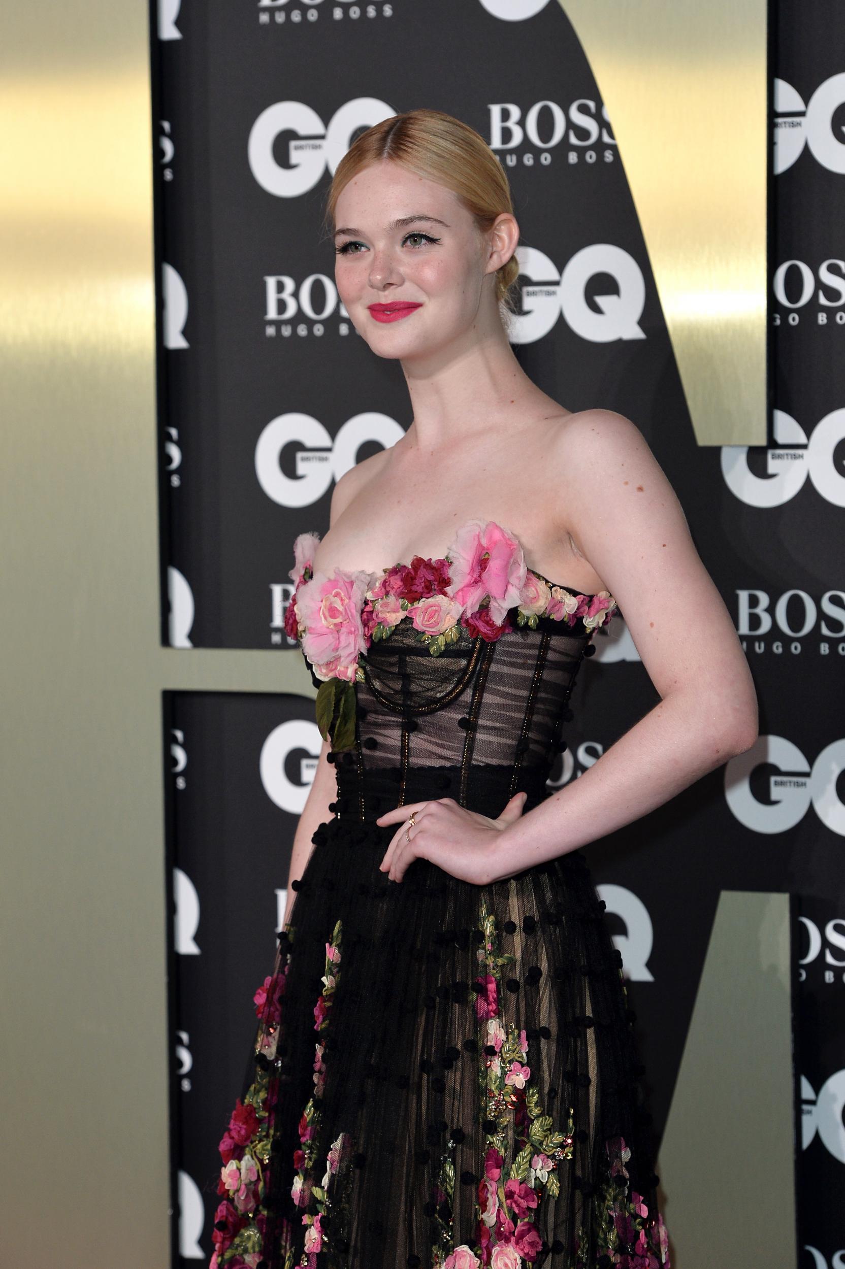 The American actor turned every head in the building with this sheer floral gown by Dolce & Gabbana.