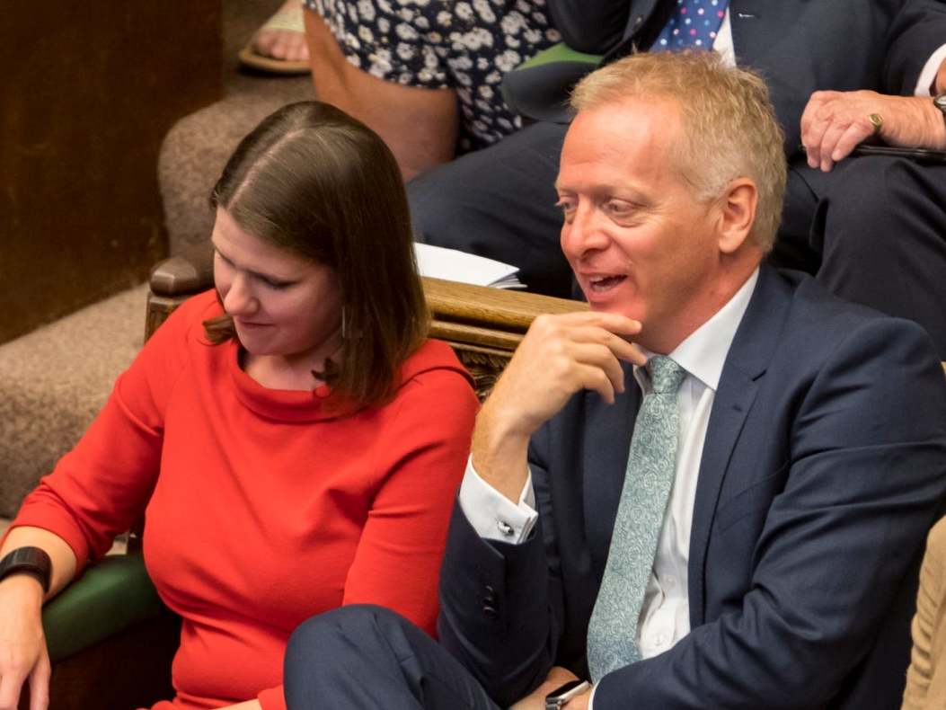 Phillip Lee with Lib Dem leader Jo Swinson