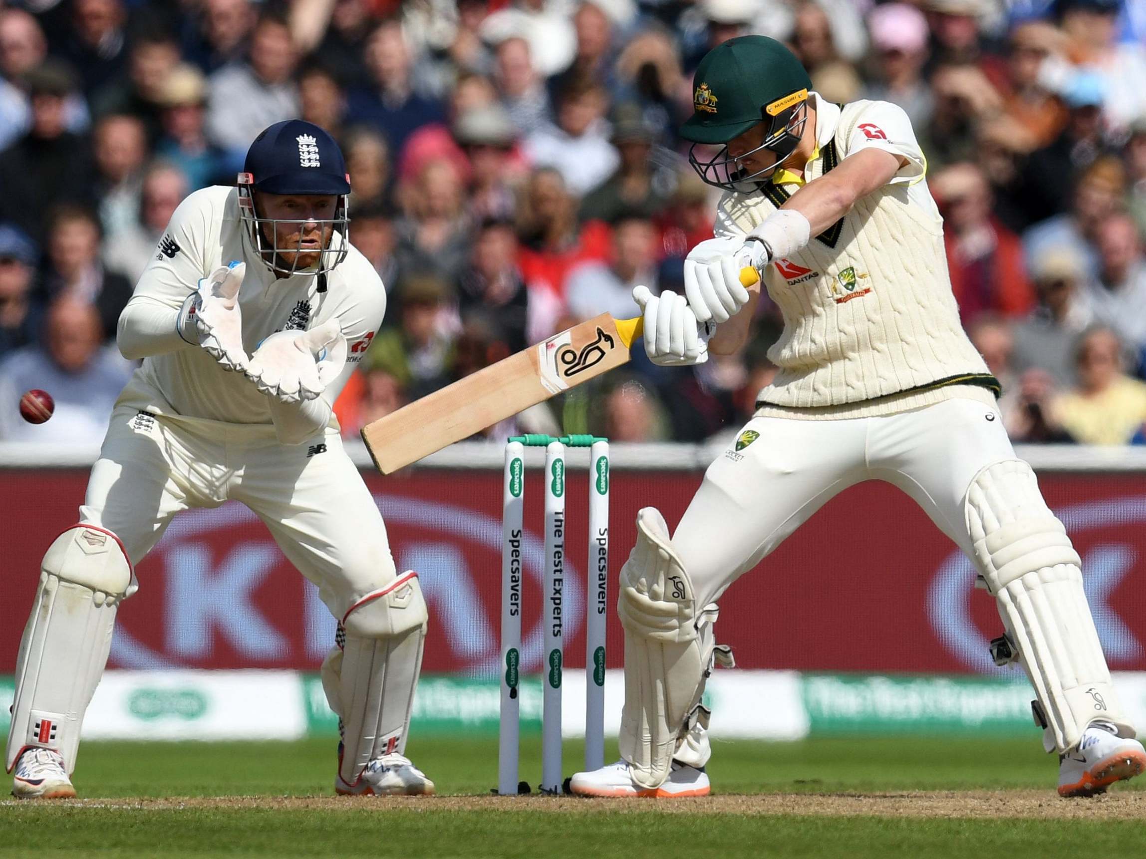 Marnus Labuschagne plays a shot