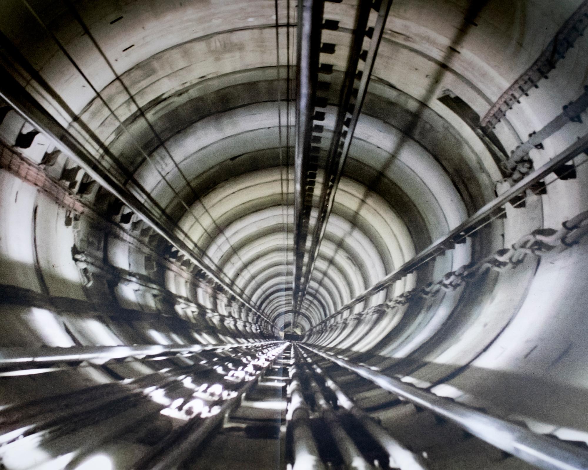 The lift shaft to the underground research lab Andra in France