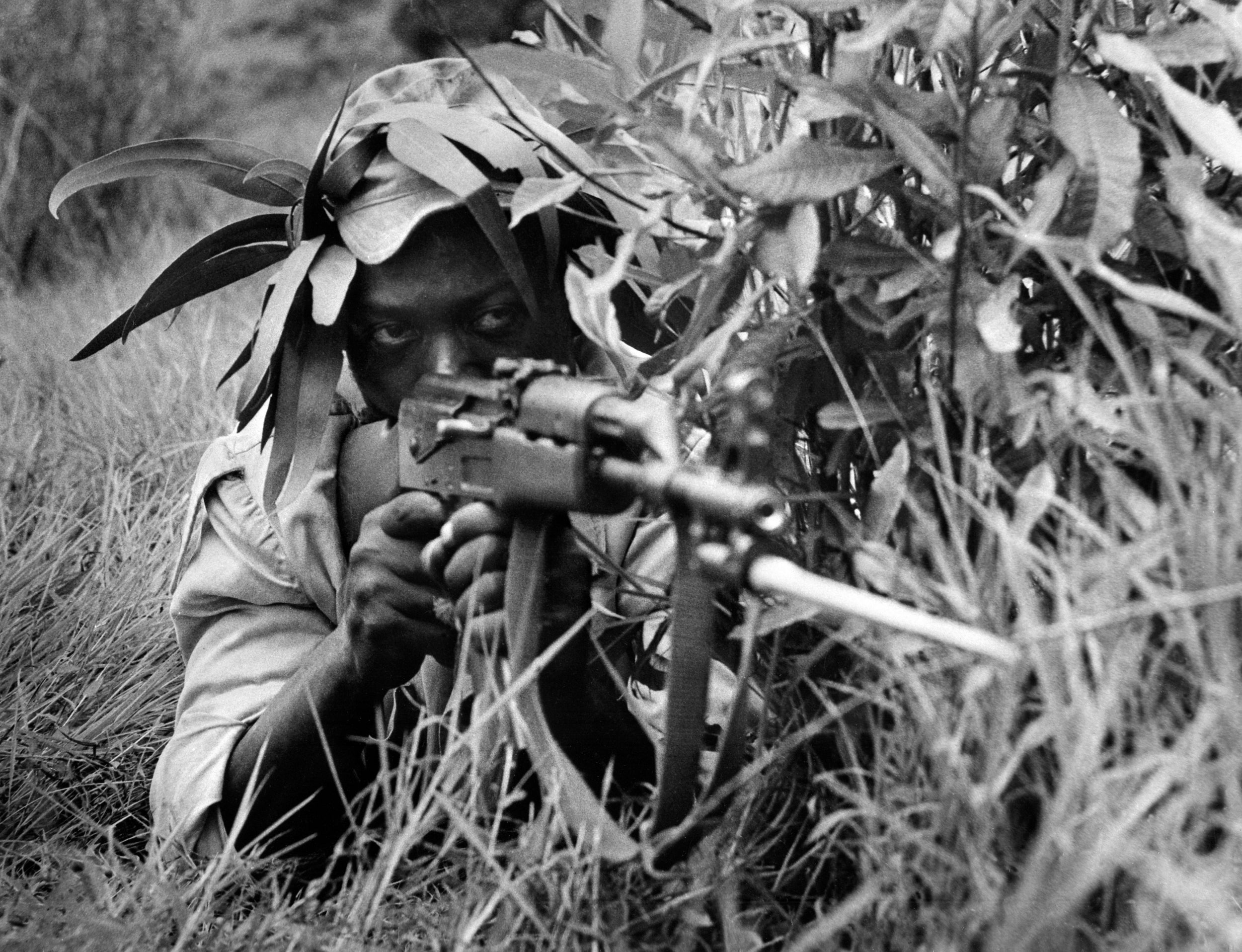 A nationalist Rhodesian fighter training in 1975 (AFP/Getty)