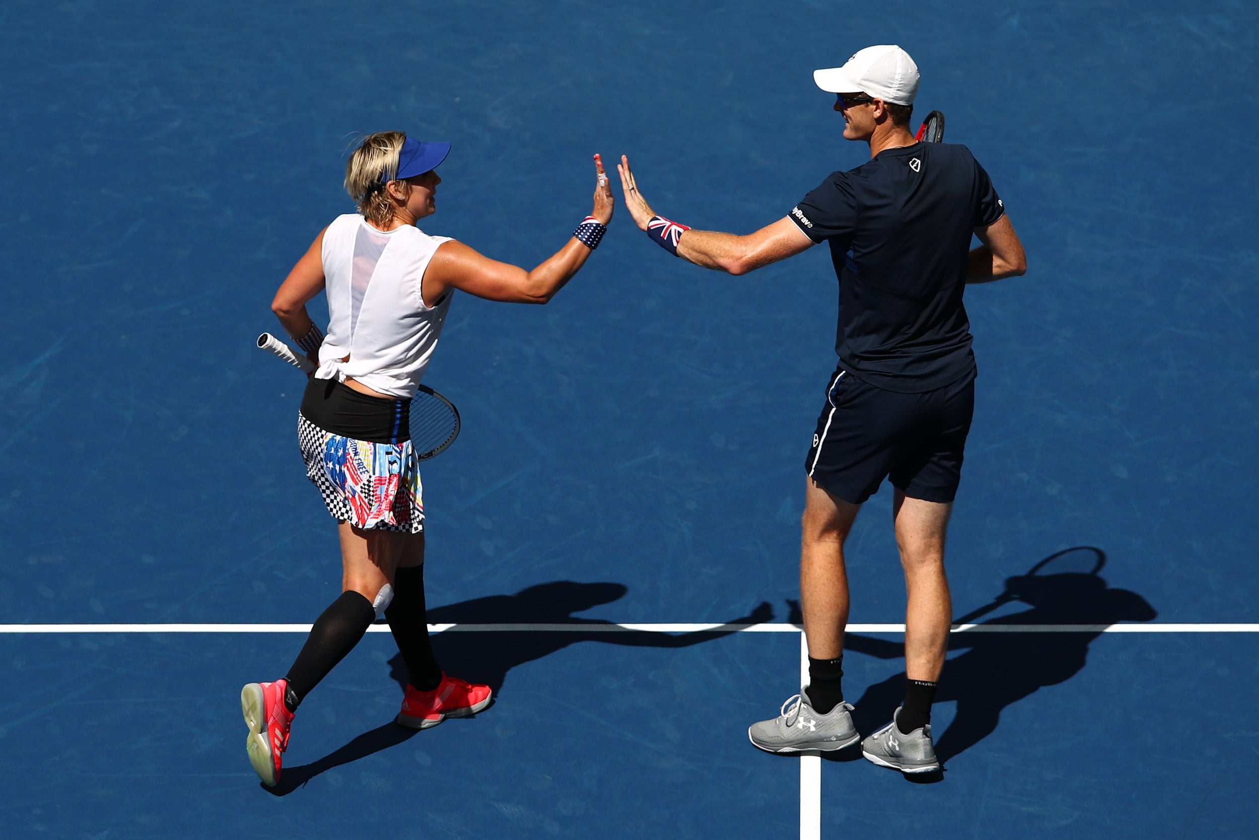 Jamie Murray and Bethanie Mattek-Sands celebrate during the final (Getty)