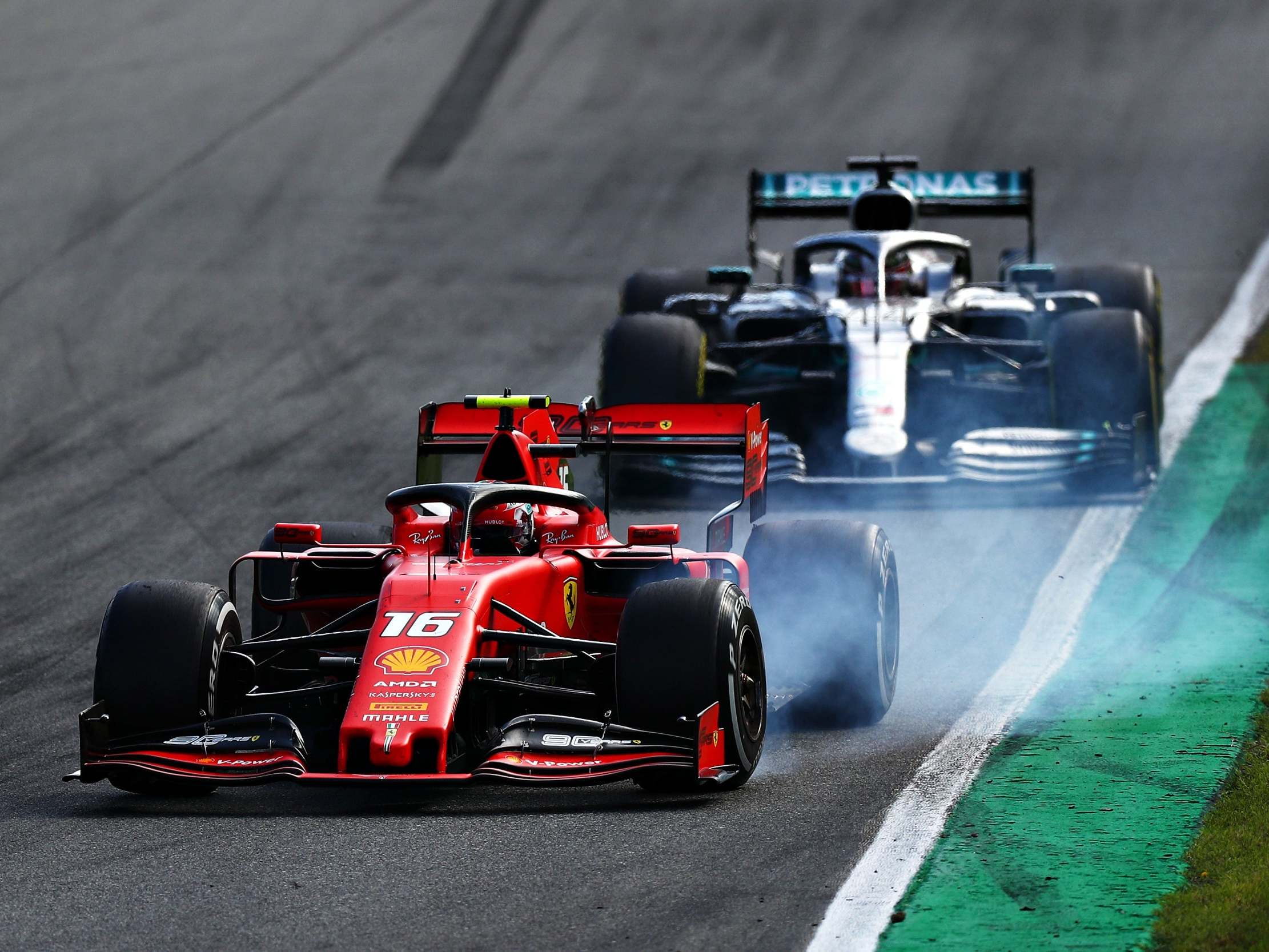 Charles Leclerc and Lewis Hamilton were in a constant battle