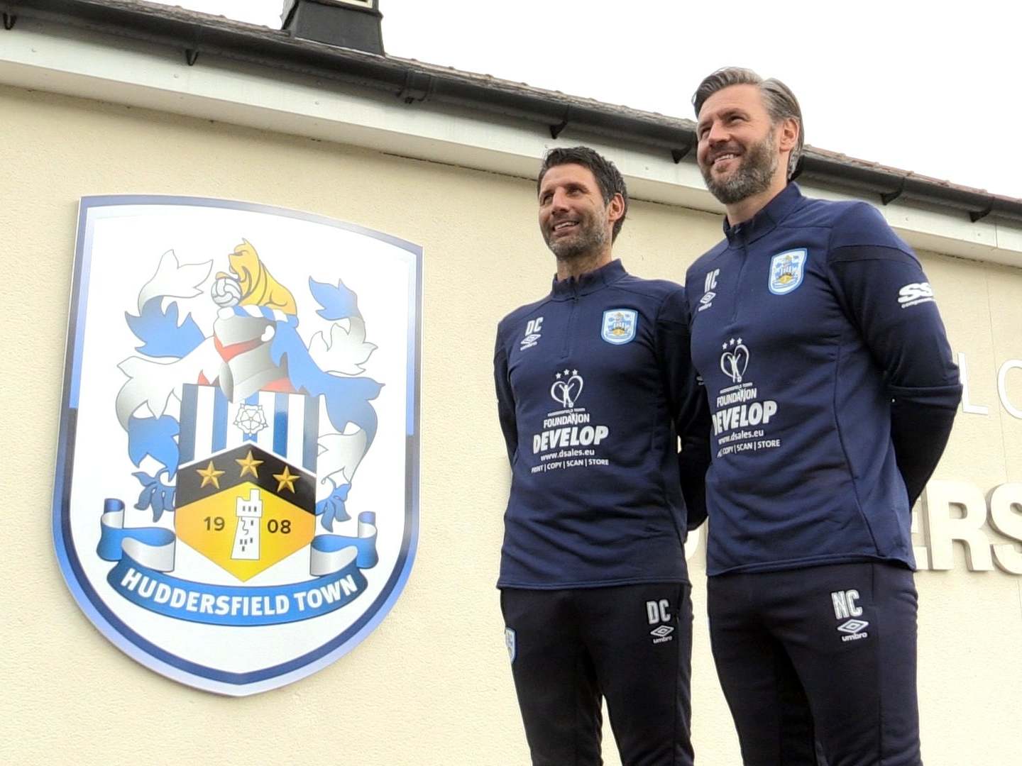 Danny Cowley with assistant and brother Nicky