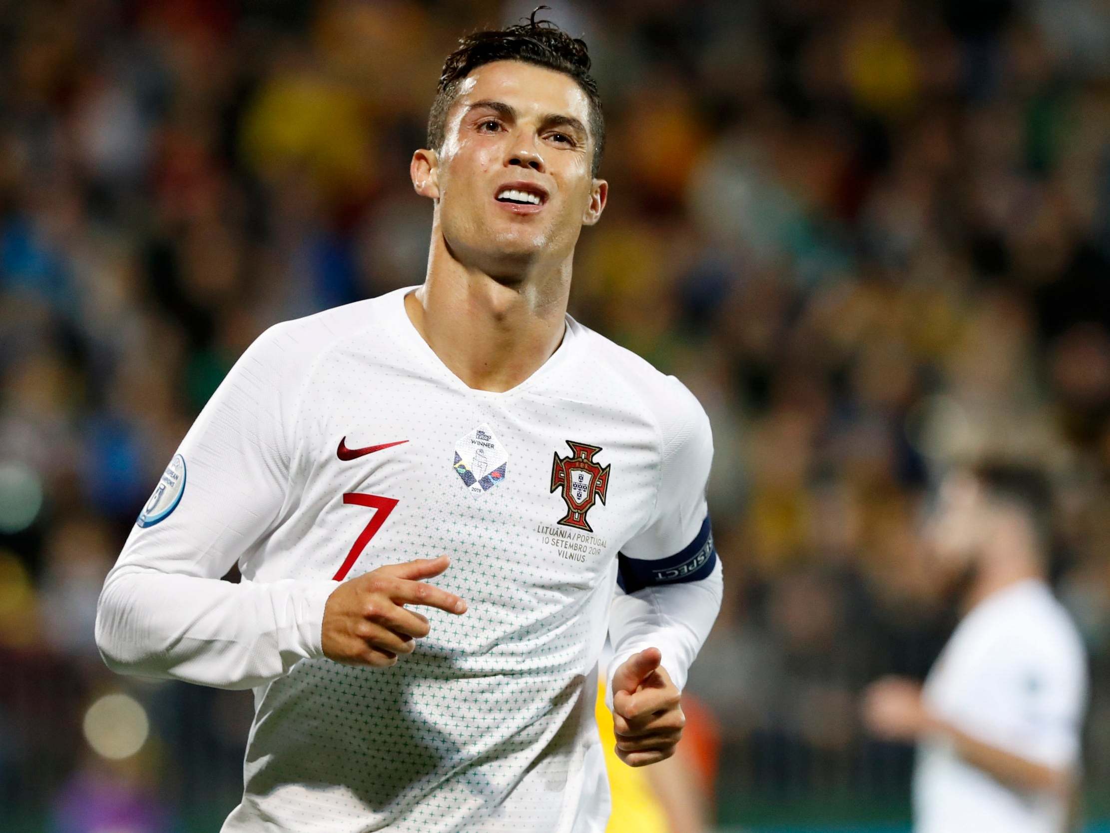 Portugal's Cristiano Ronaldo celebrates