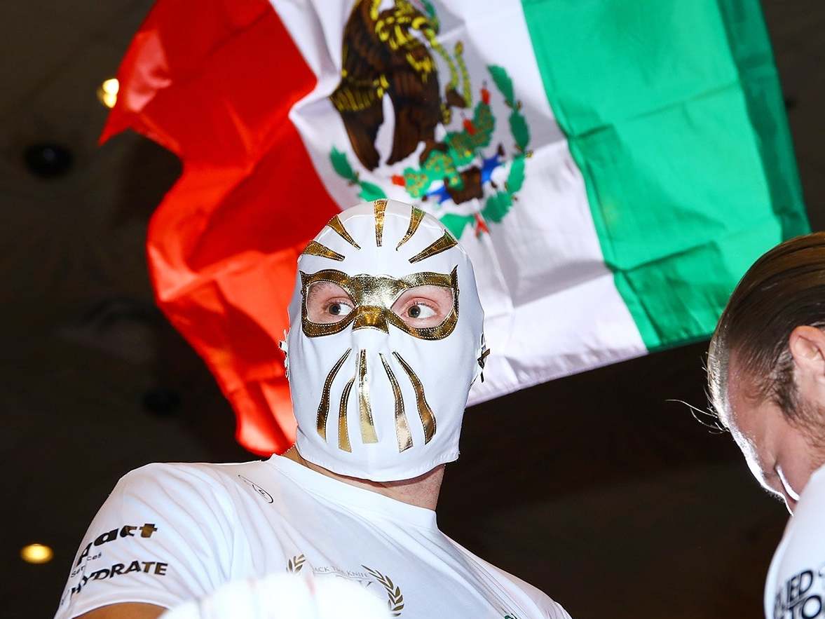 Fury adopted the colours of Mexico in his open workout ahead of Mexican Independence Day