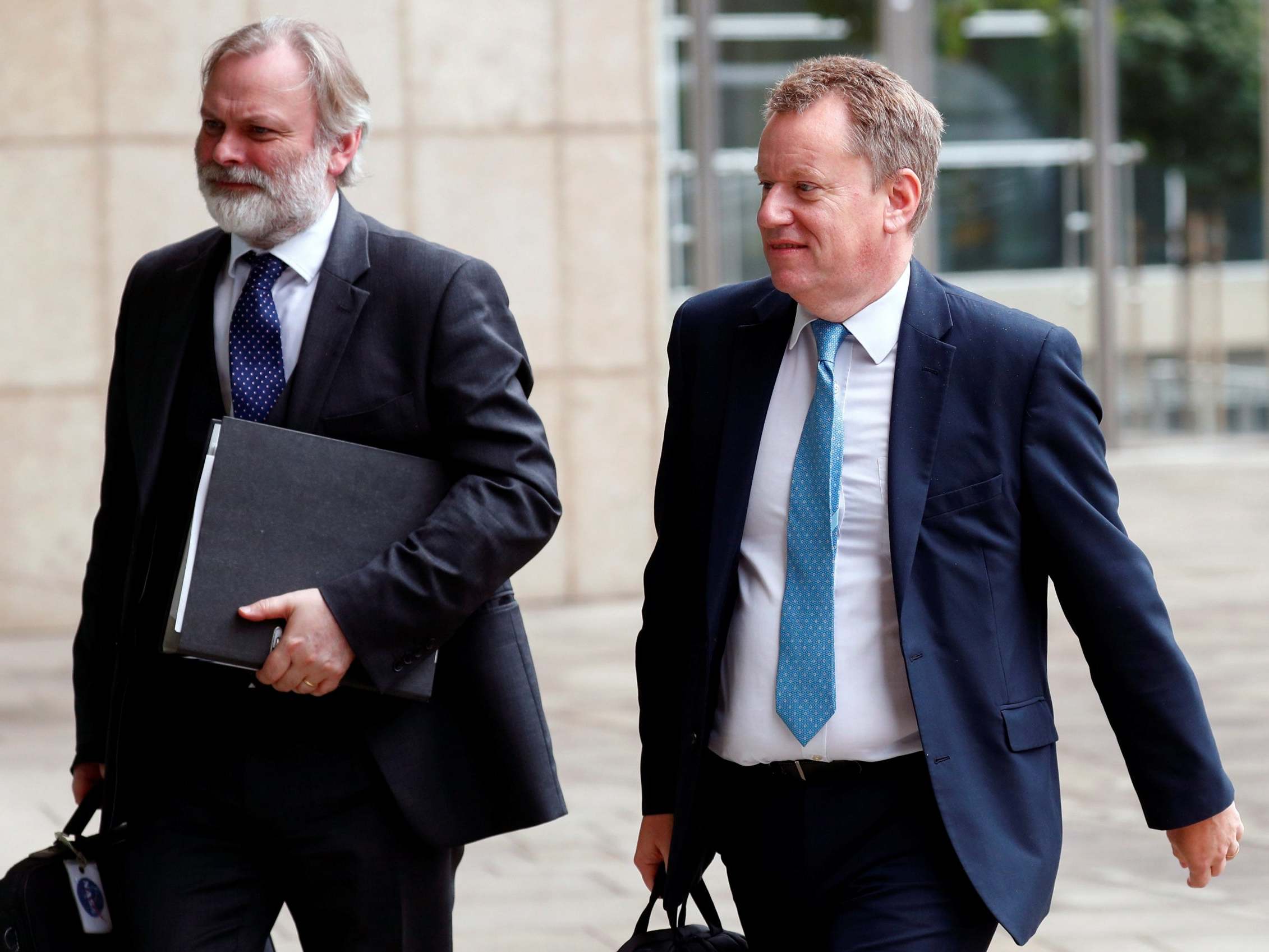 British negotiator David Frost (right) arrives at the European Commission. Negotiators have been unable to meet during the pandemic