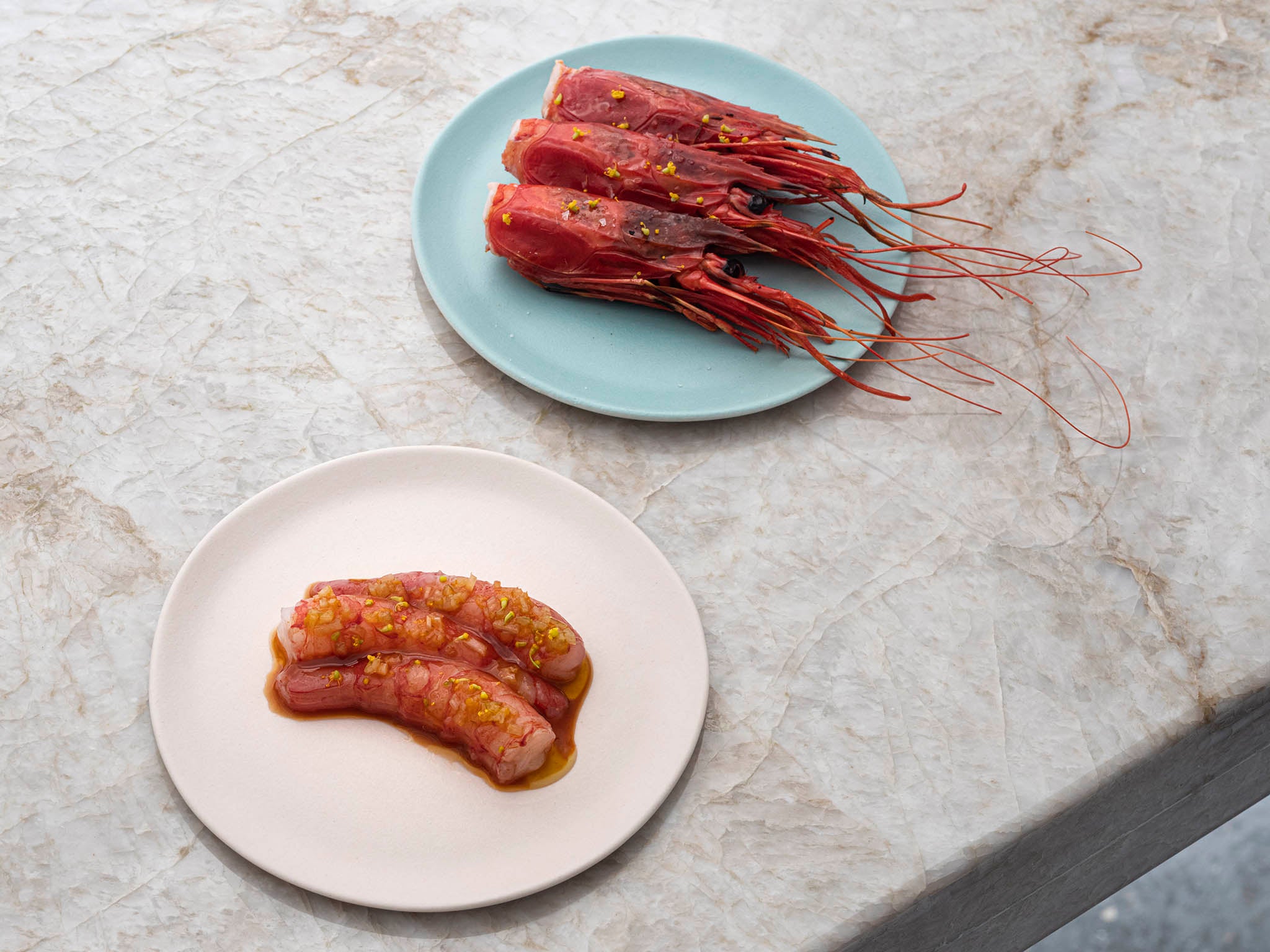 These scarlet prawns – the heads served separately – is the dish most associated with the restaurant on Instagram
