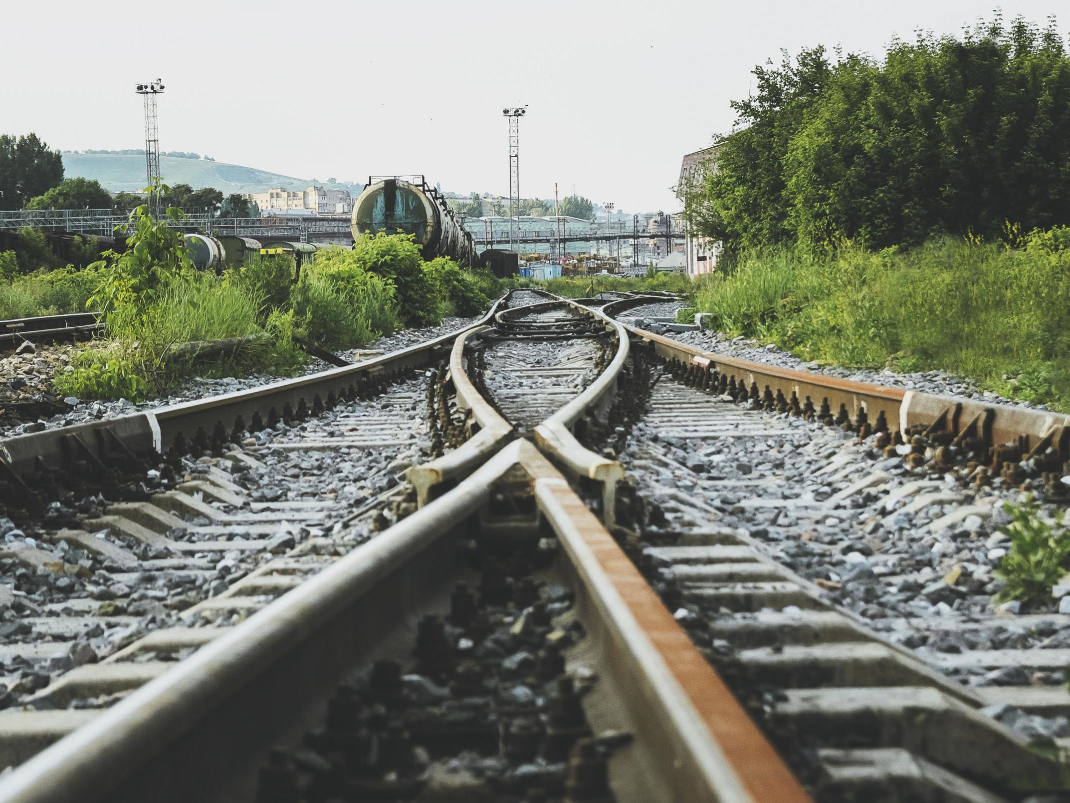 Stock image of railway track.