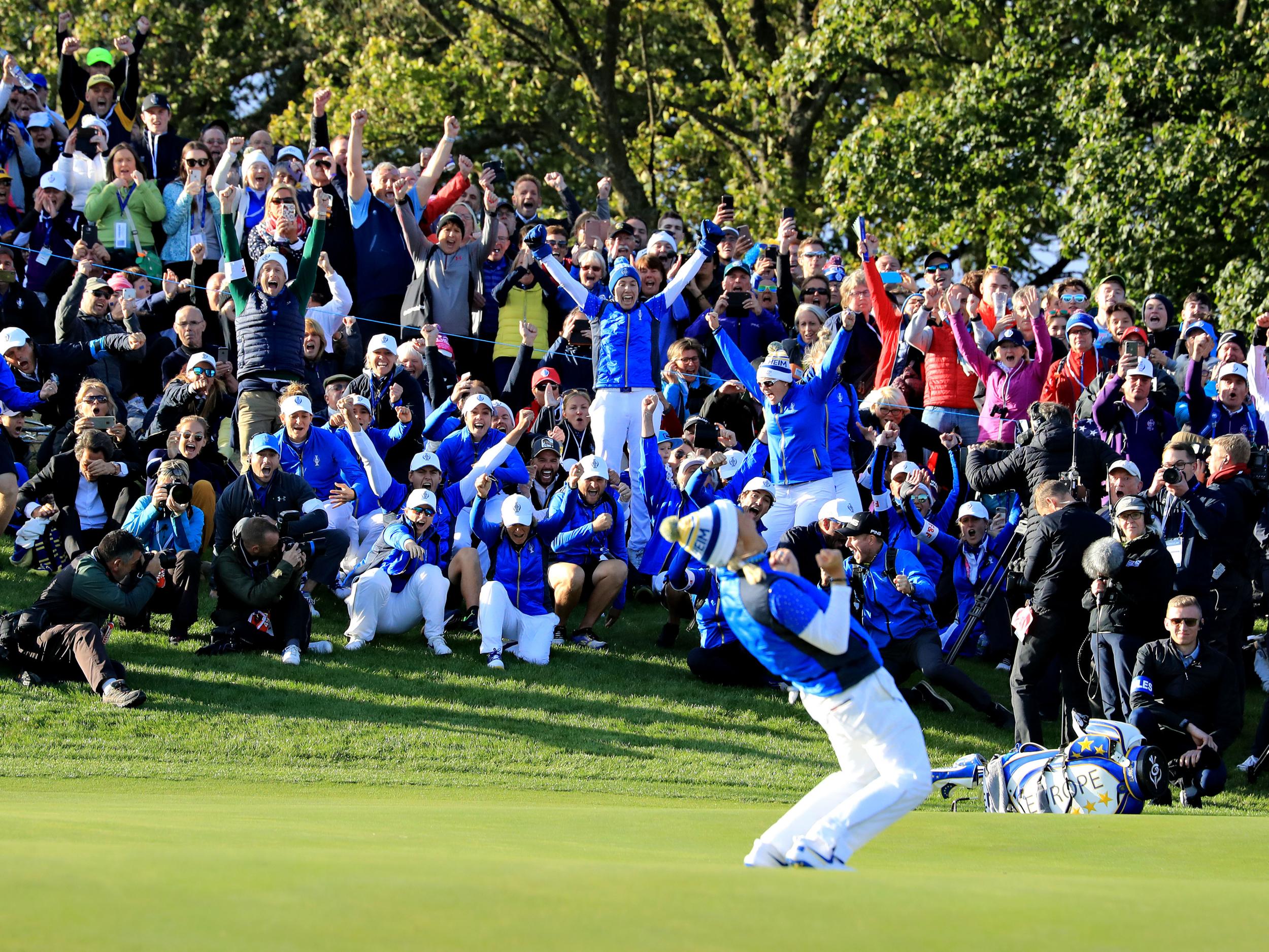 Suzann Pettersen announced her retirement from professional golf after sinking the winning putt