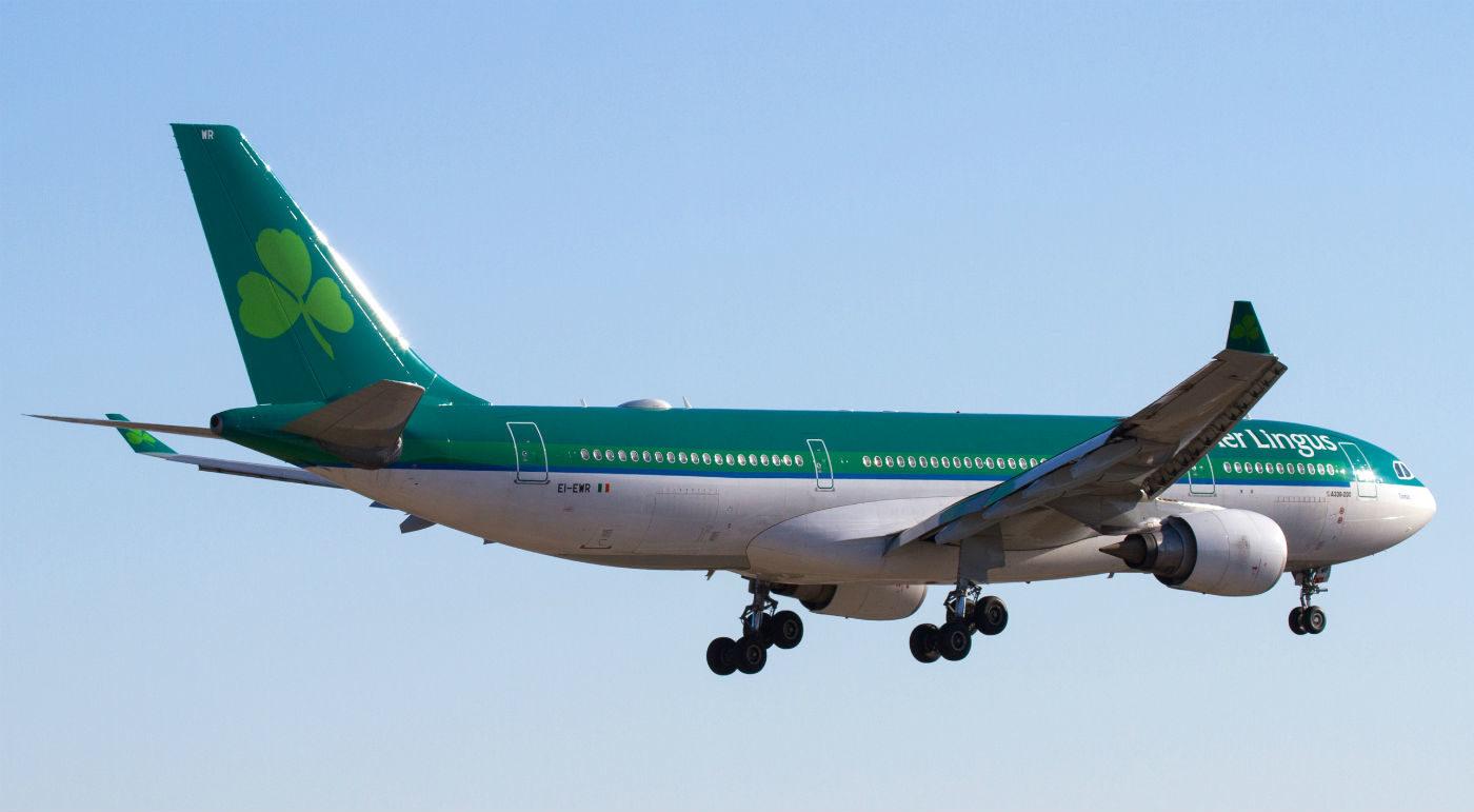 Going west: the newlyweds hoped to fly via Dublin to California on the Irish airline