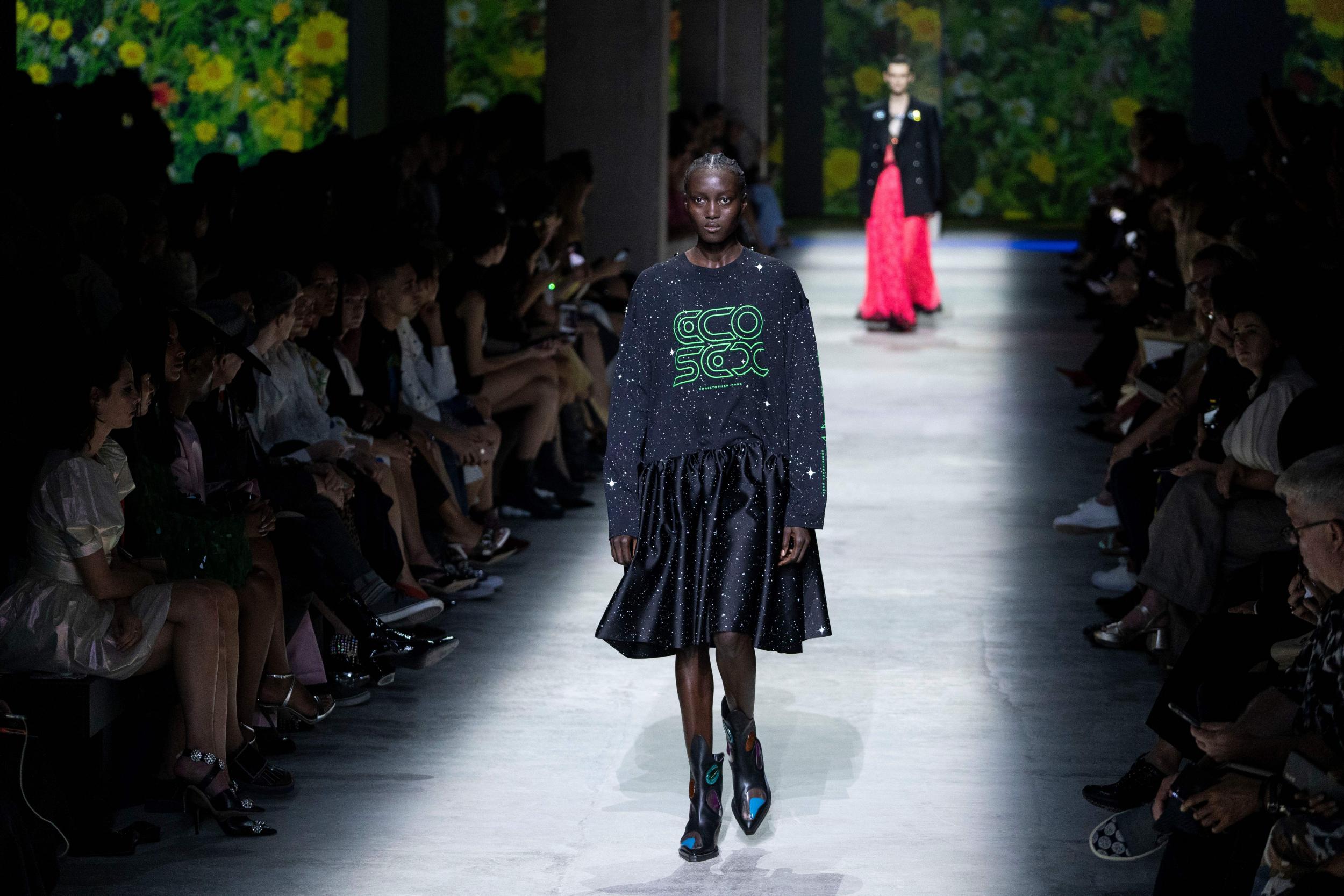 A model walks the runway for Kane’s SS20 show (Getty)